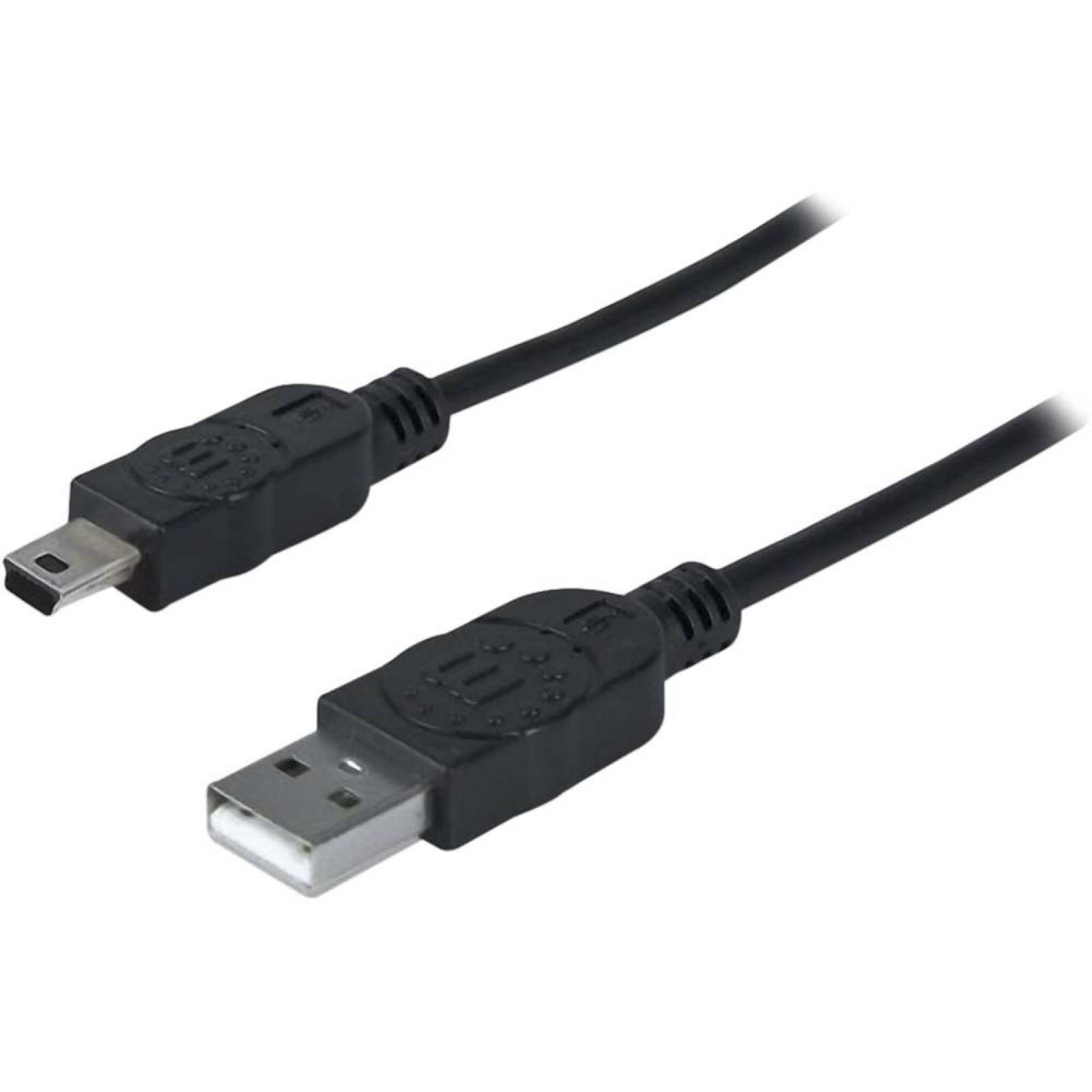 Cable Manhattan USB tipo A macho a USB tipo B mini de 5 pines 180cm