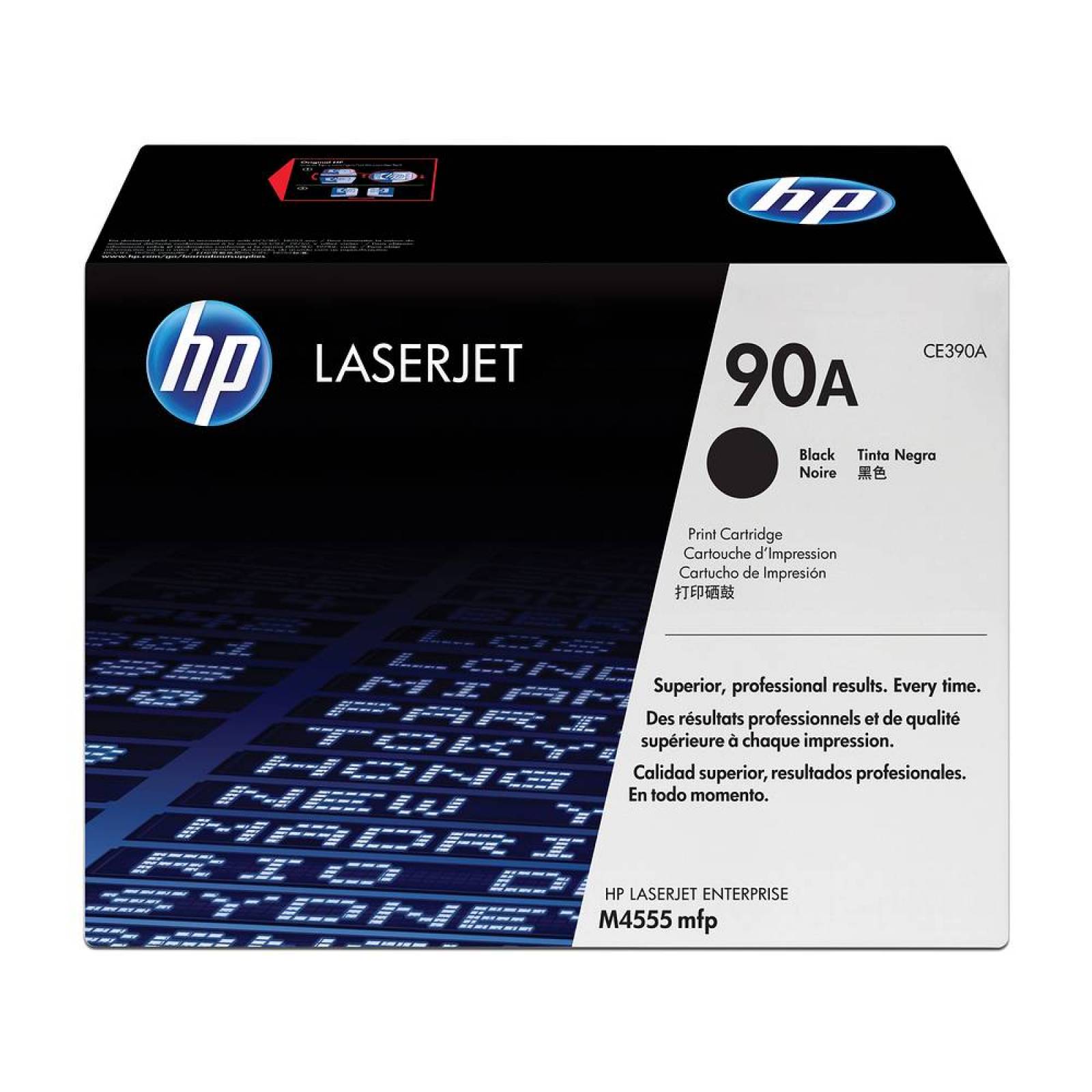Cartucho de tóner HP 90A Negro Laserjet Original CE390A .