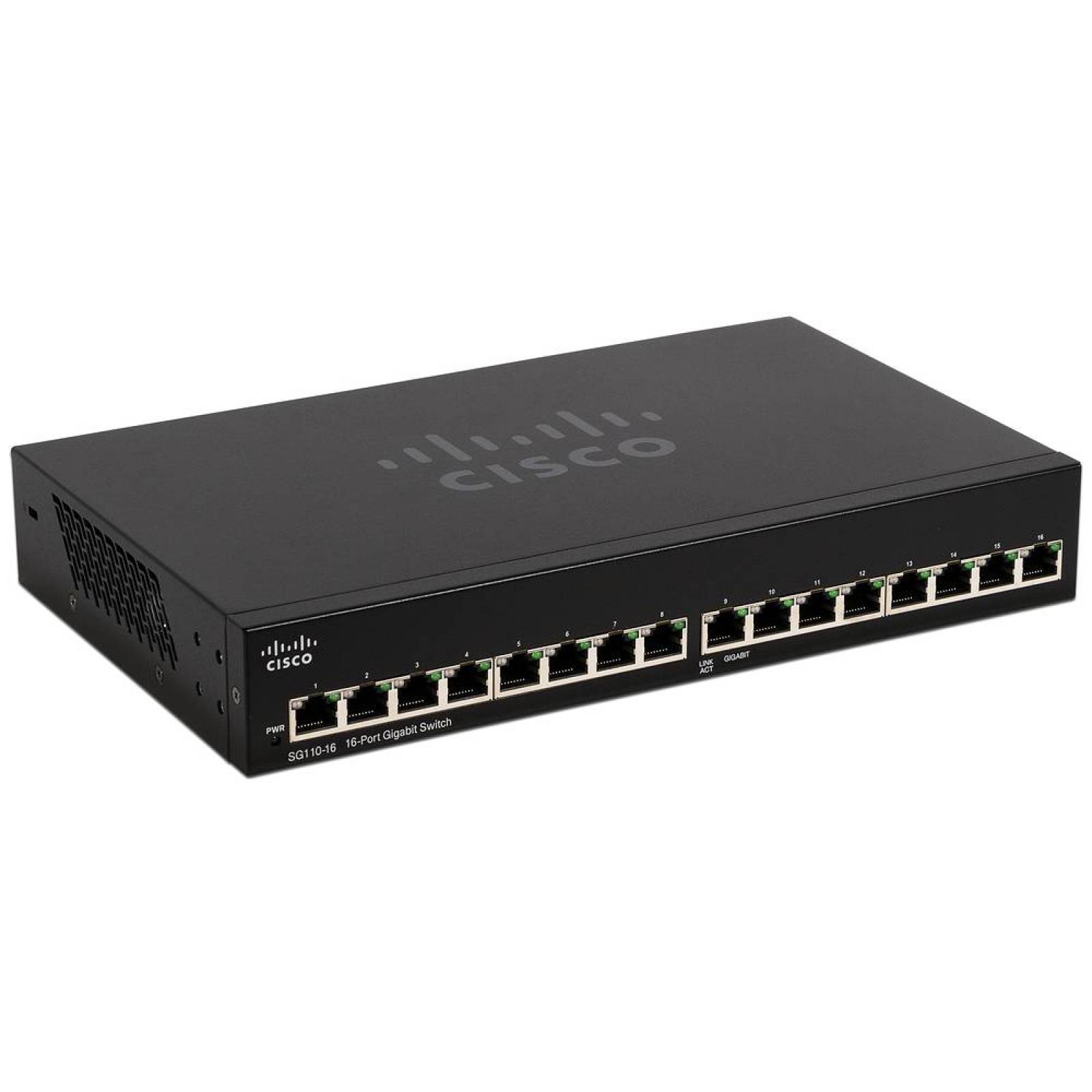 Switch Cisco SG110-16 de 16 puertos RJ-45 Gigabit Ethernet