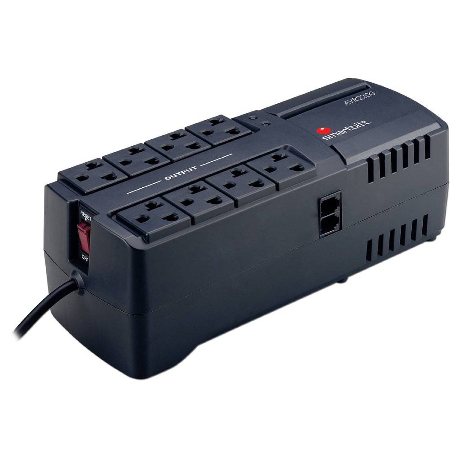 Regulador Smartbitt 2 de 2200VA/1100W con 8 contactos y