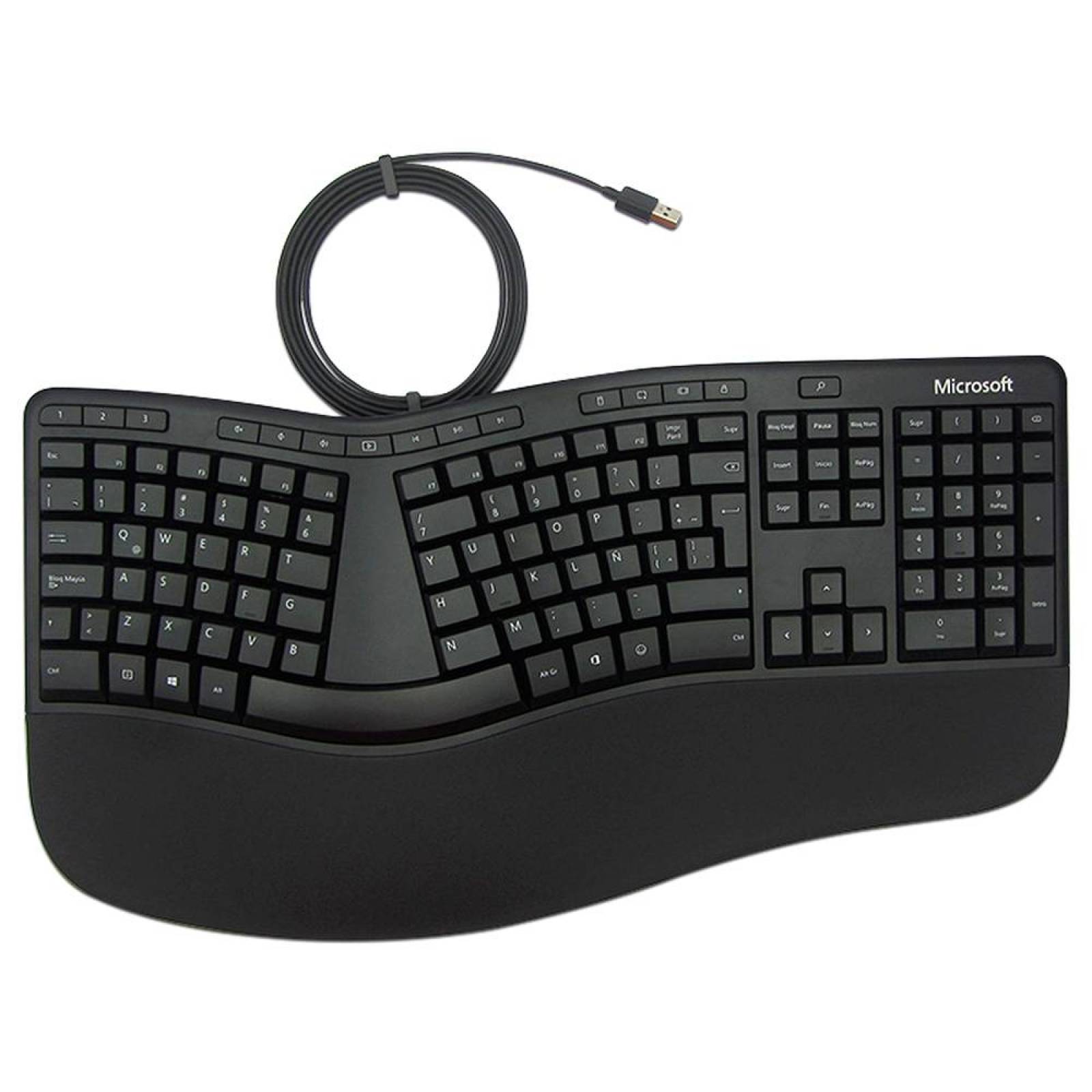 Teclado Microsoft Ergonomic0 LXM-00003, USB 2.0. Compatible