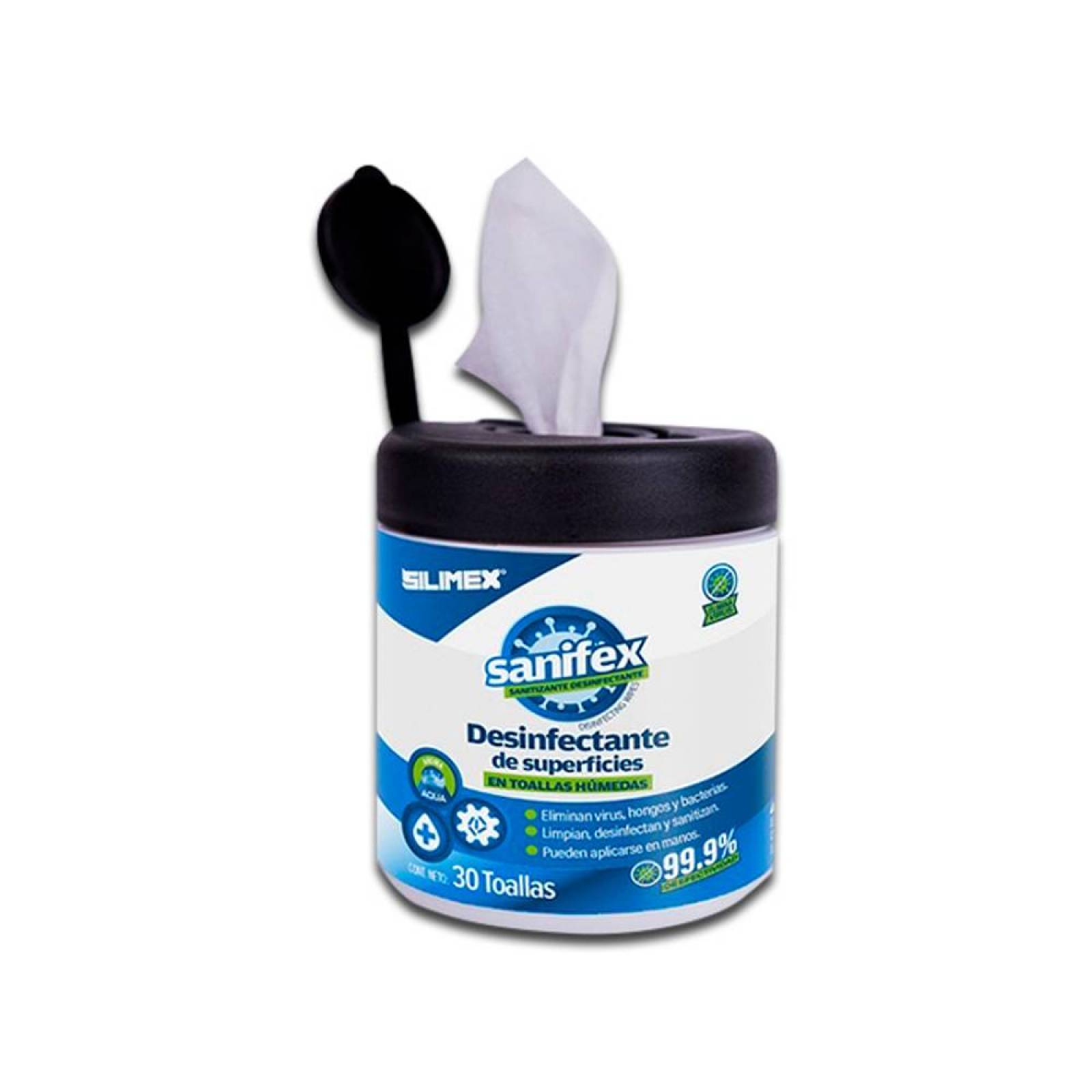 Toallas Desinfectante Sanifex, 30 Piezas.