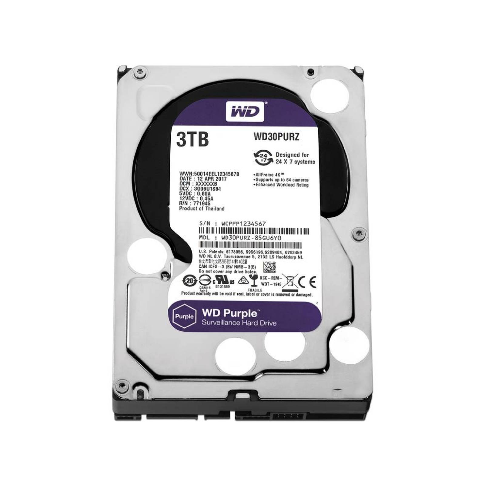 Disco duro Western Digital Purple WD30PURZ de 3TB