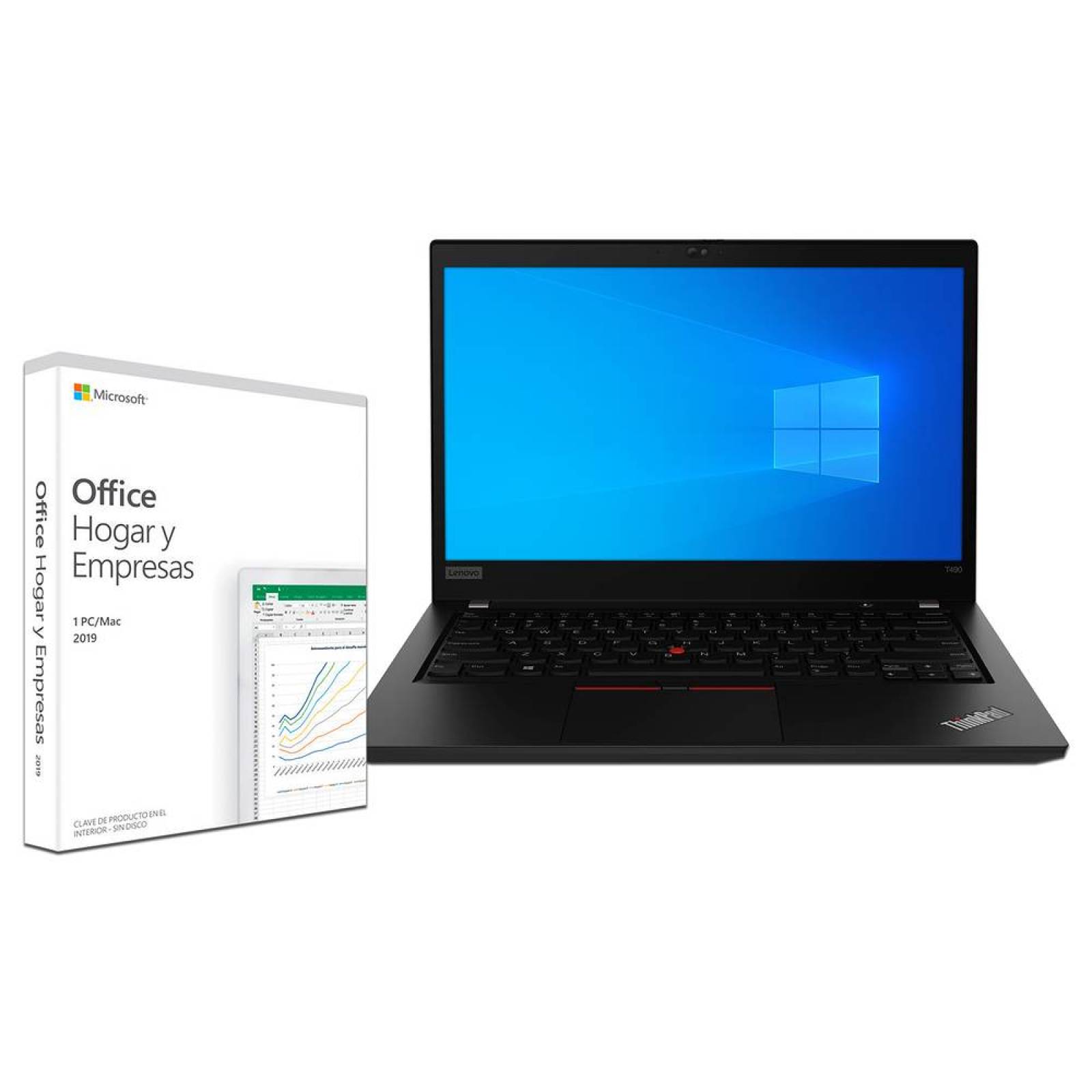 Laptop Lenovo ThinkPad T490:Procesador Intel Core i5 10210U