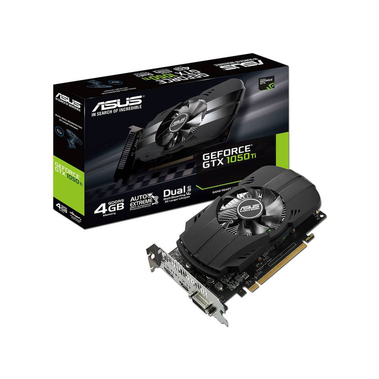 Tarjeta de Video NVIDIA GeForce GTX 1050 Ti ASUS, 4GB