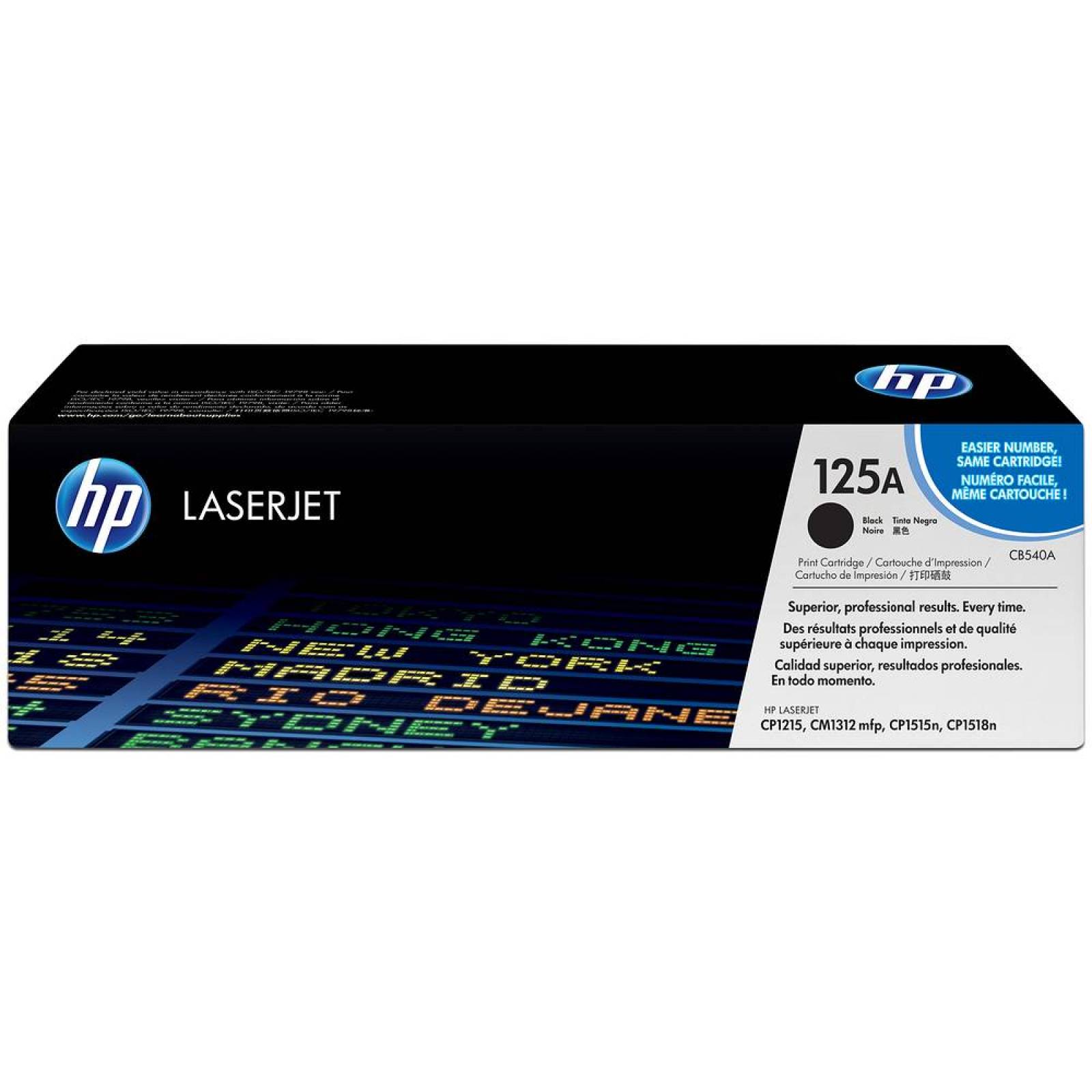Cartucho de tóner HP 125A Negro Laserjet Original CB540A .
