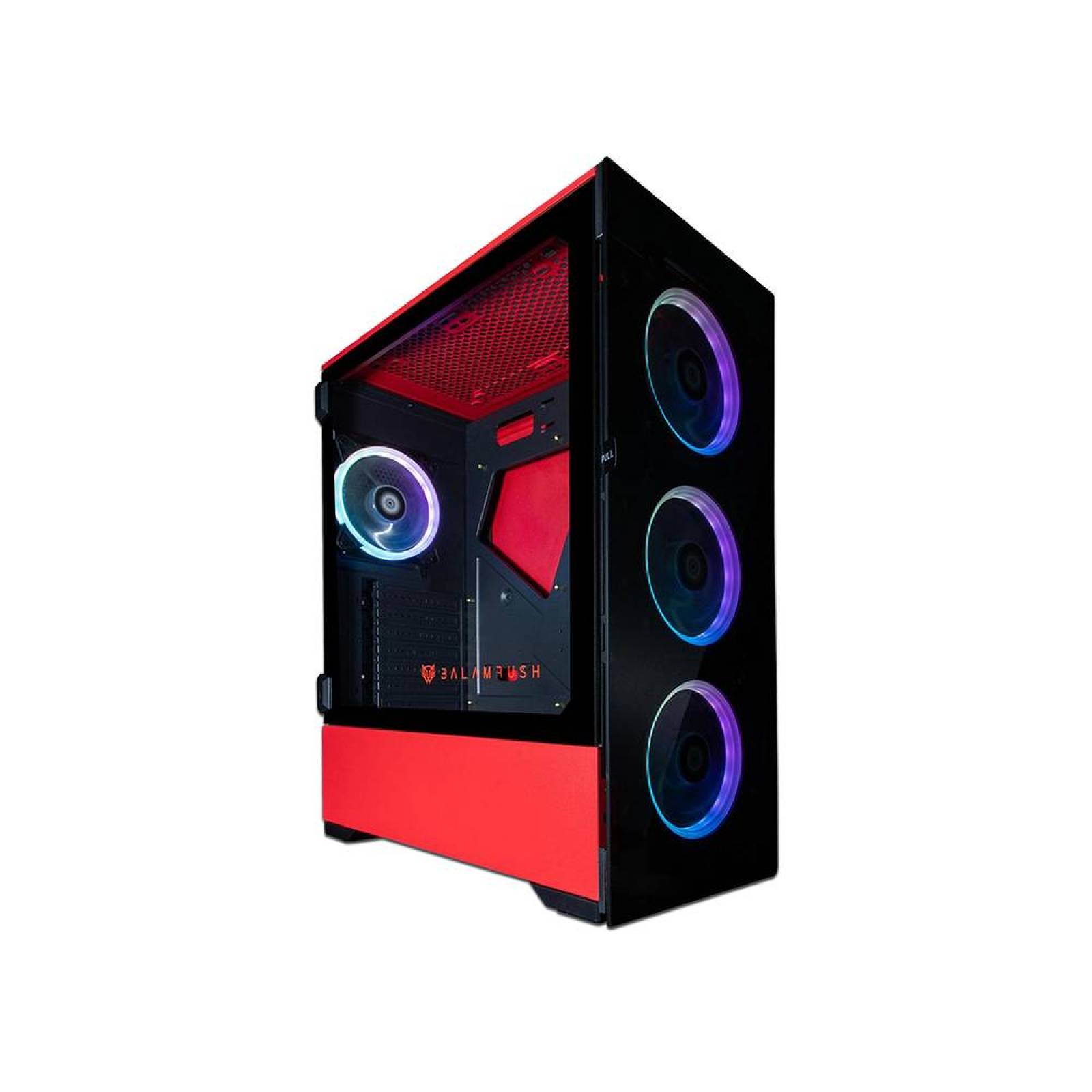 Gabinete Gamer Balam Rush Thinos Red, E-ATX, no incluye