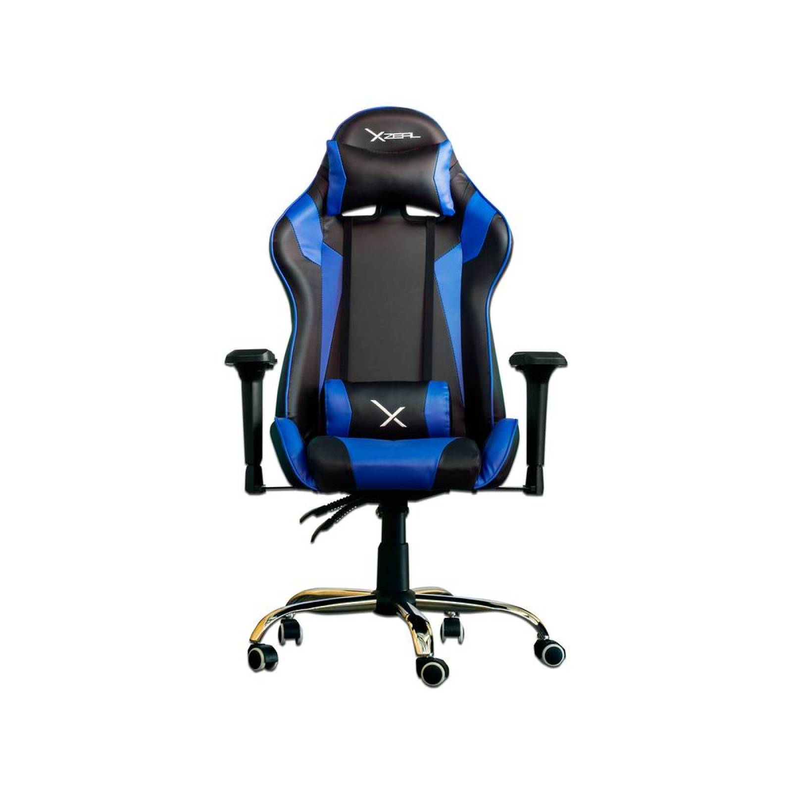 Silla Gamer Stylos Xzeal X205, Color Negro/Azul.