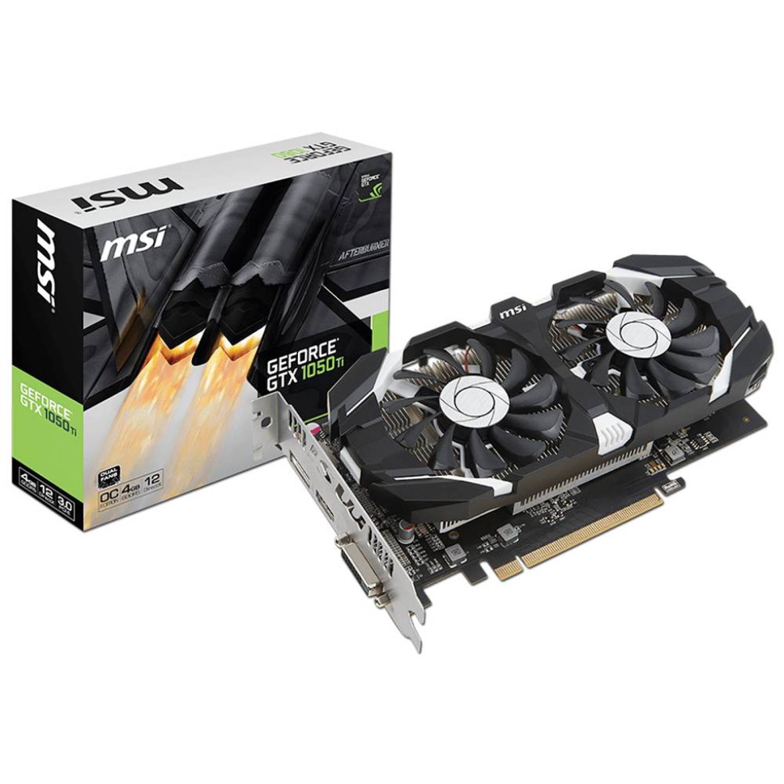 Tarjeta de Video NVIDIA GeForce GTX 1050 Ti MSI 4GT OC, 4GB