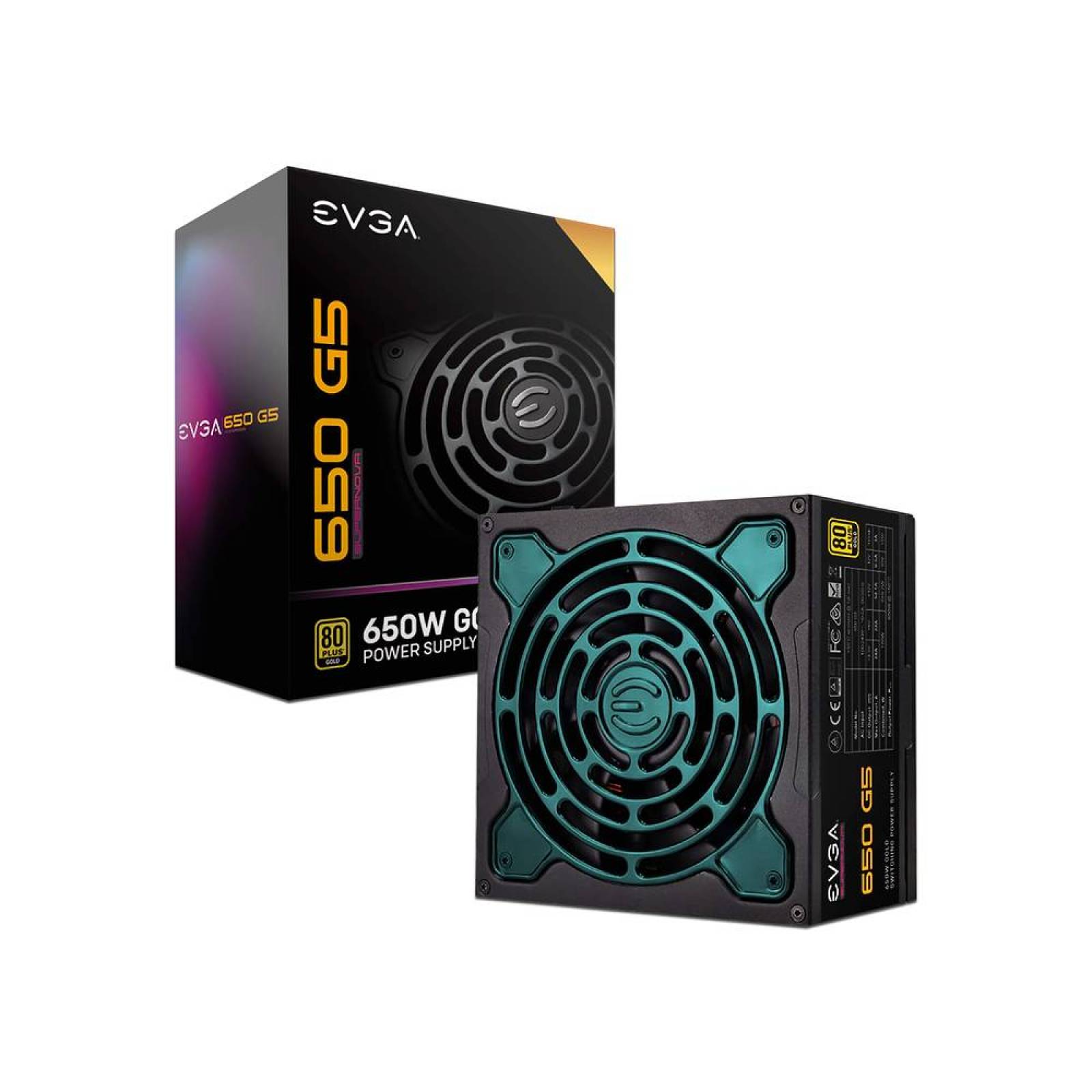Fuente de Poder Modular EVGA SuperNOVA 650 G5 de 650W, ATX