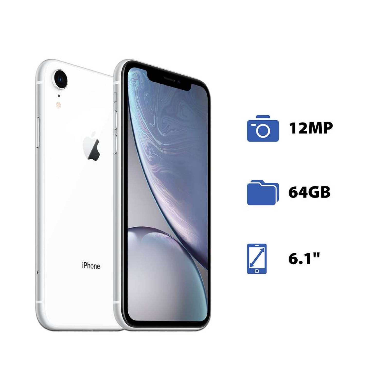 Apple iPhone XR:Procesador A12 Bionic,Memoria RAM de 3GB, 64GB  (Reacondicionado Grado A)