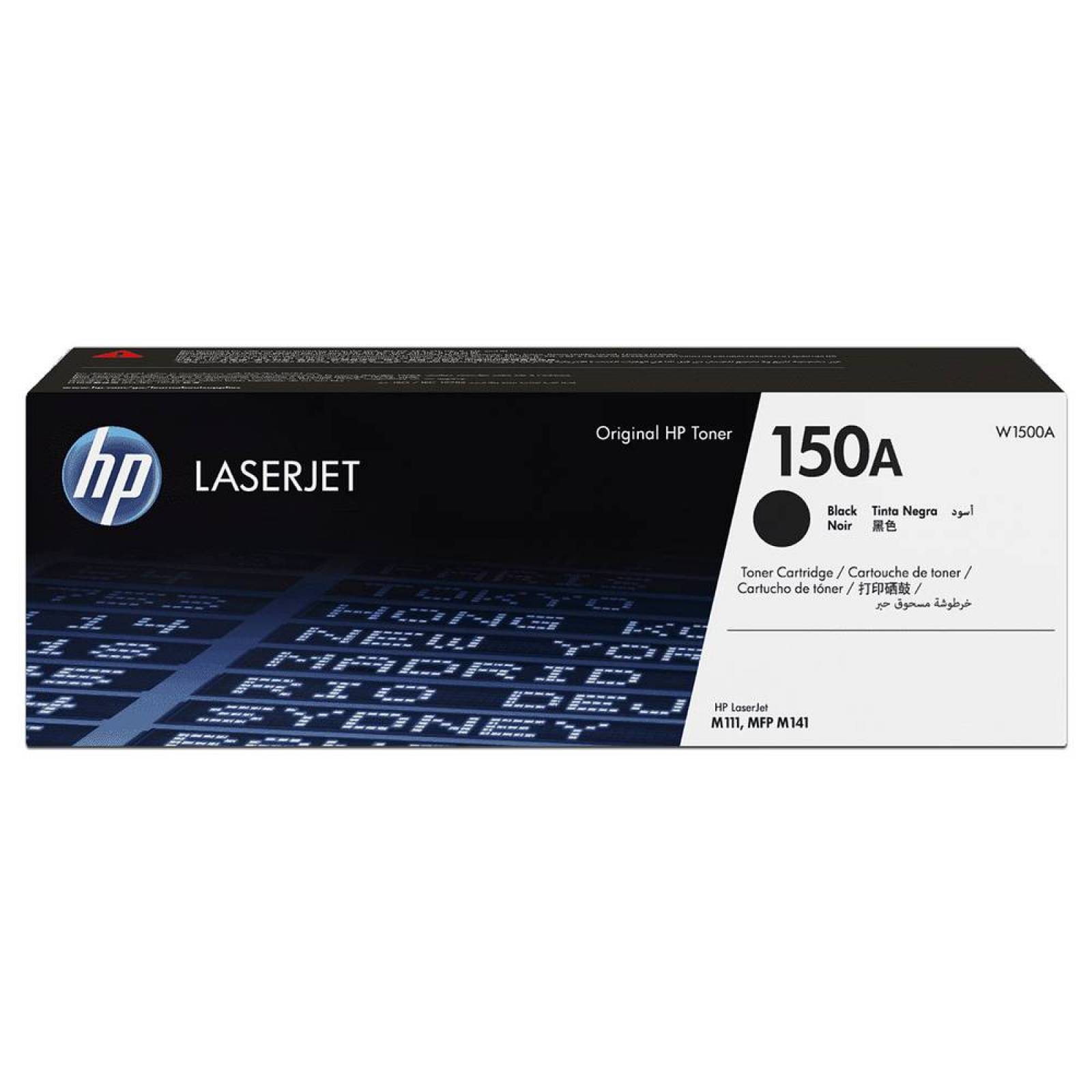 Cartucho de Tóner HP 150A Negro Original LaserJet W1500A .