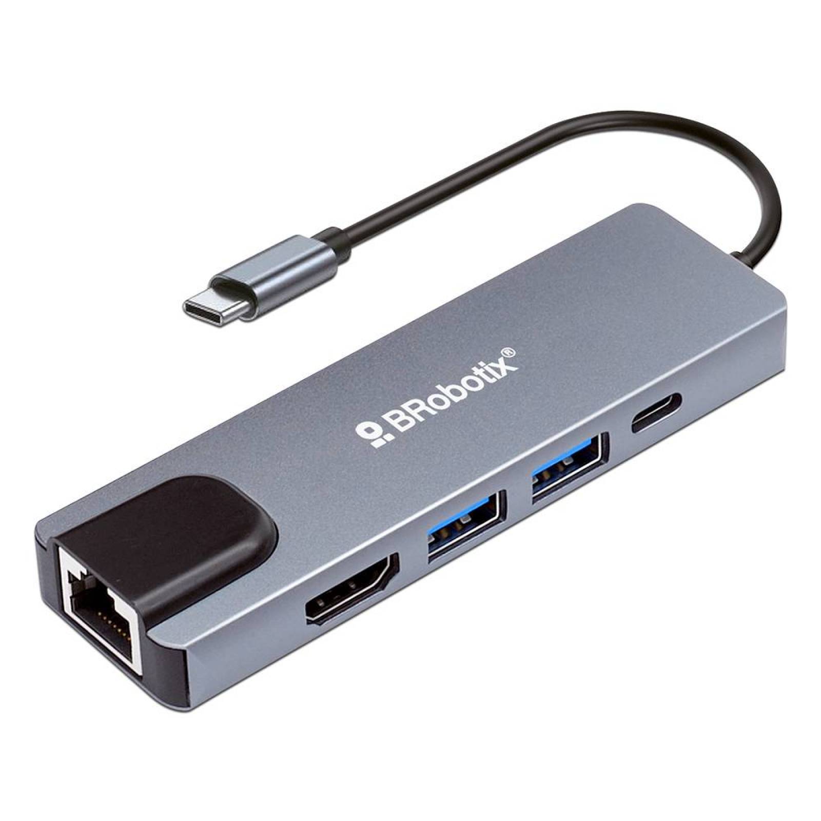 Docking Station BRobotix 5 en 1 6000694 con Puertos de USB