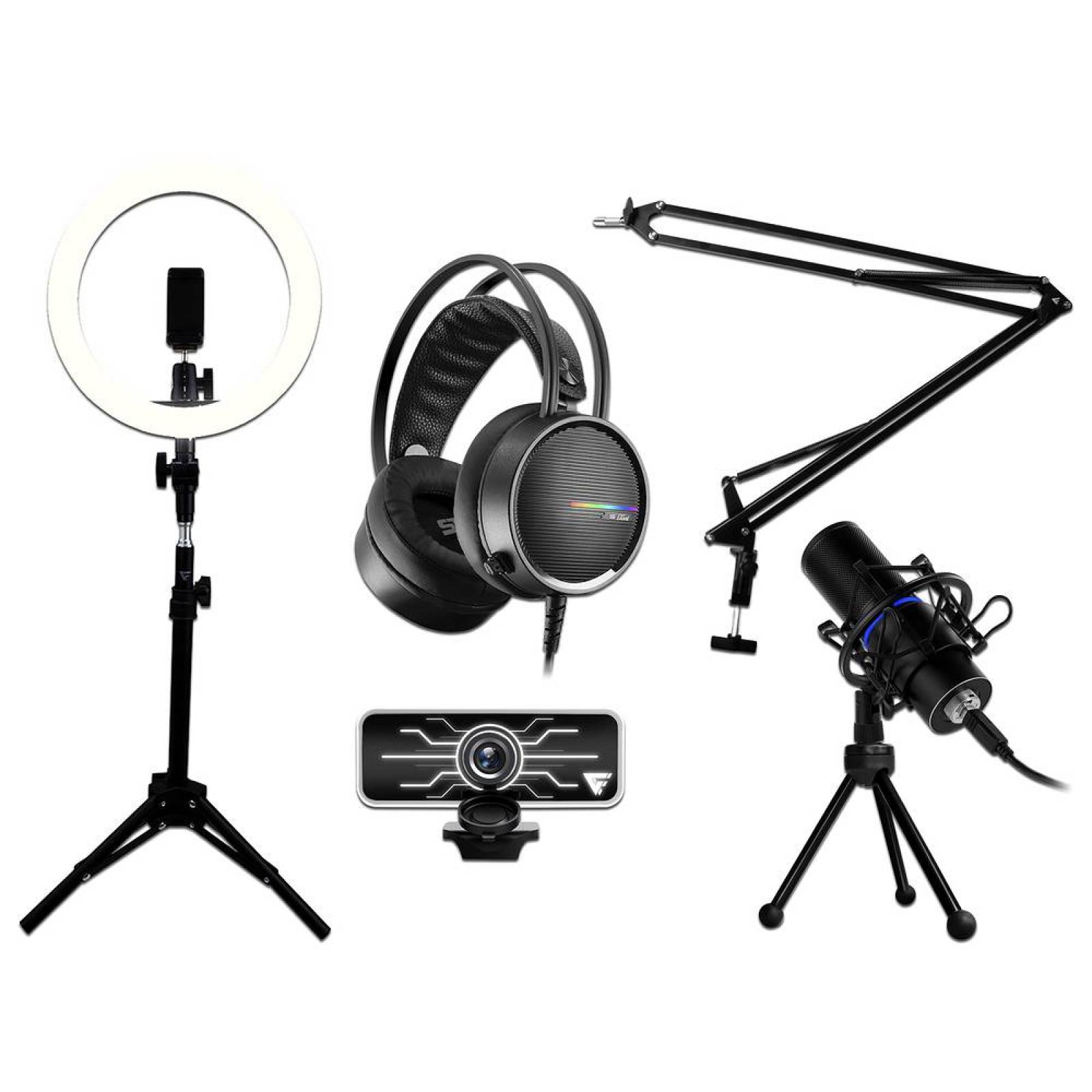 Kit Streaming de Audífonos Vorago HS-502, Micrófono Gamer
