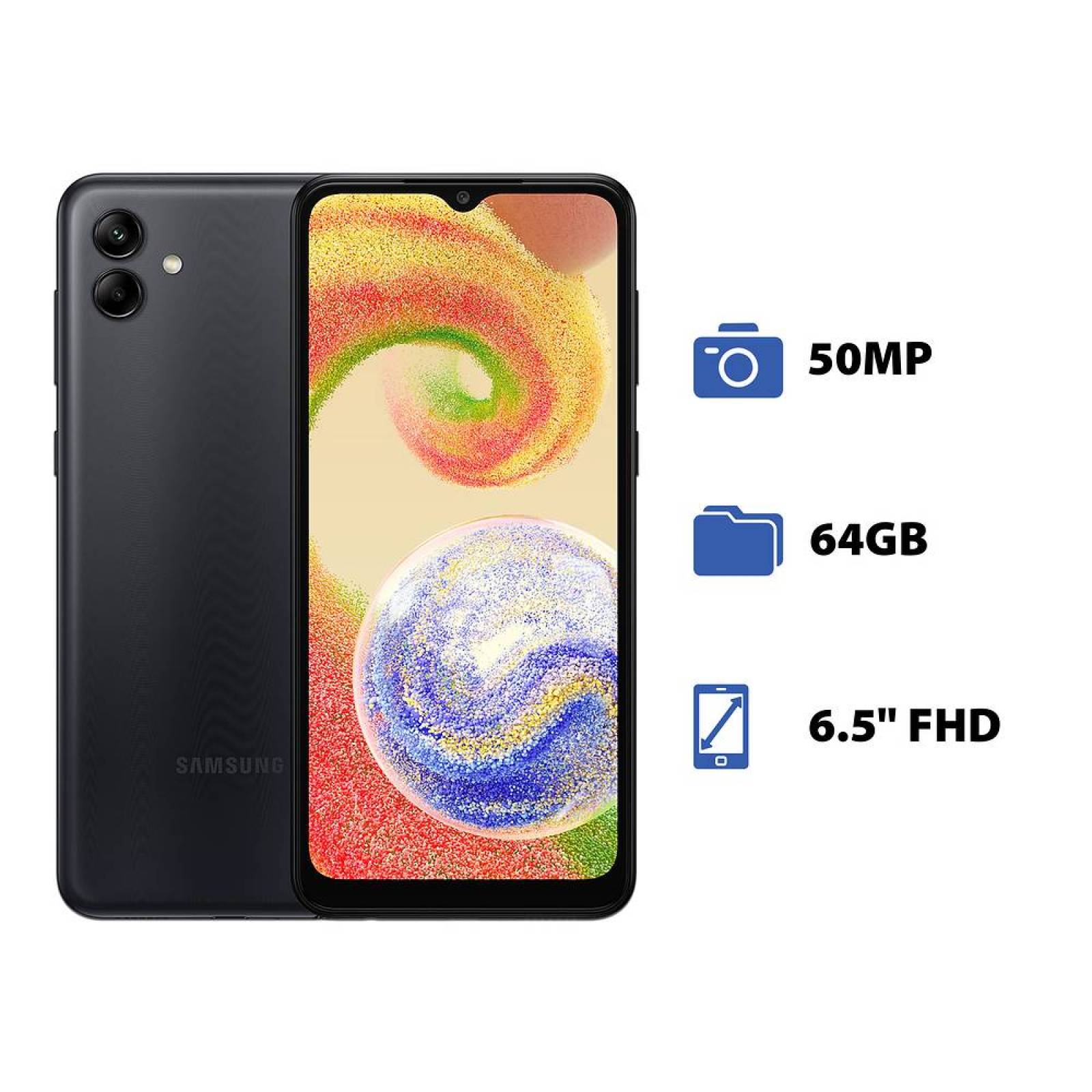 Smartphone Samsung Galaxy A04:Procesador Octa-Core hasta