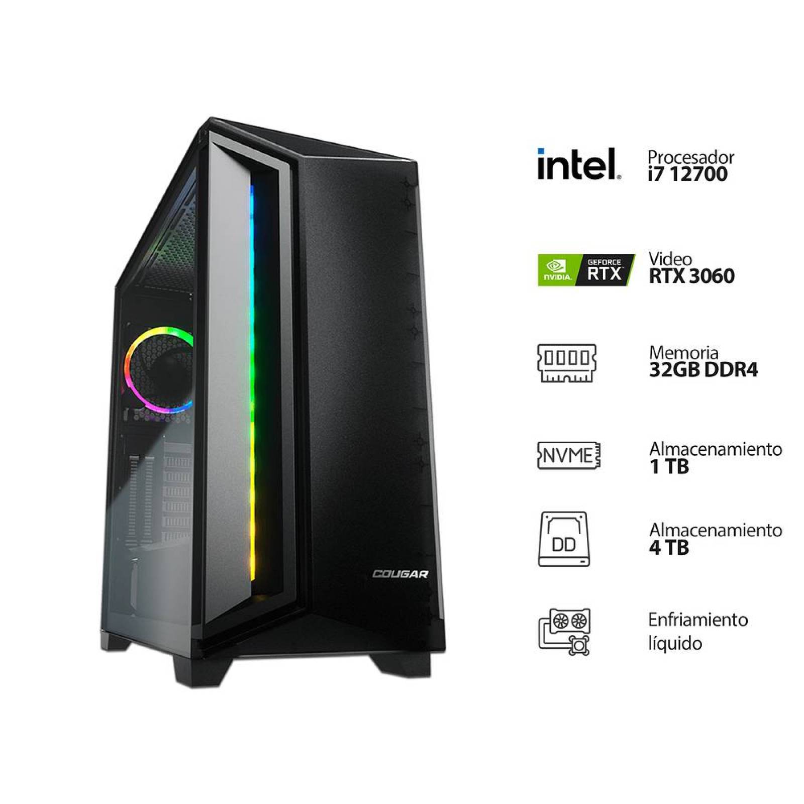 PC Gamer Powerbit BYTE XXII BLACK:Procesador Intel Core i7