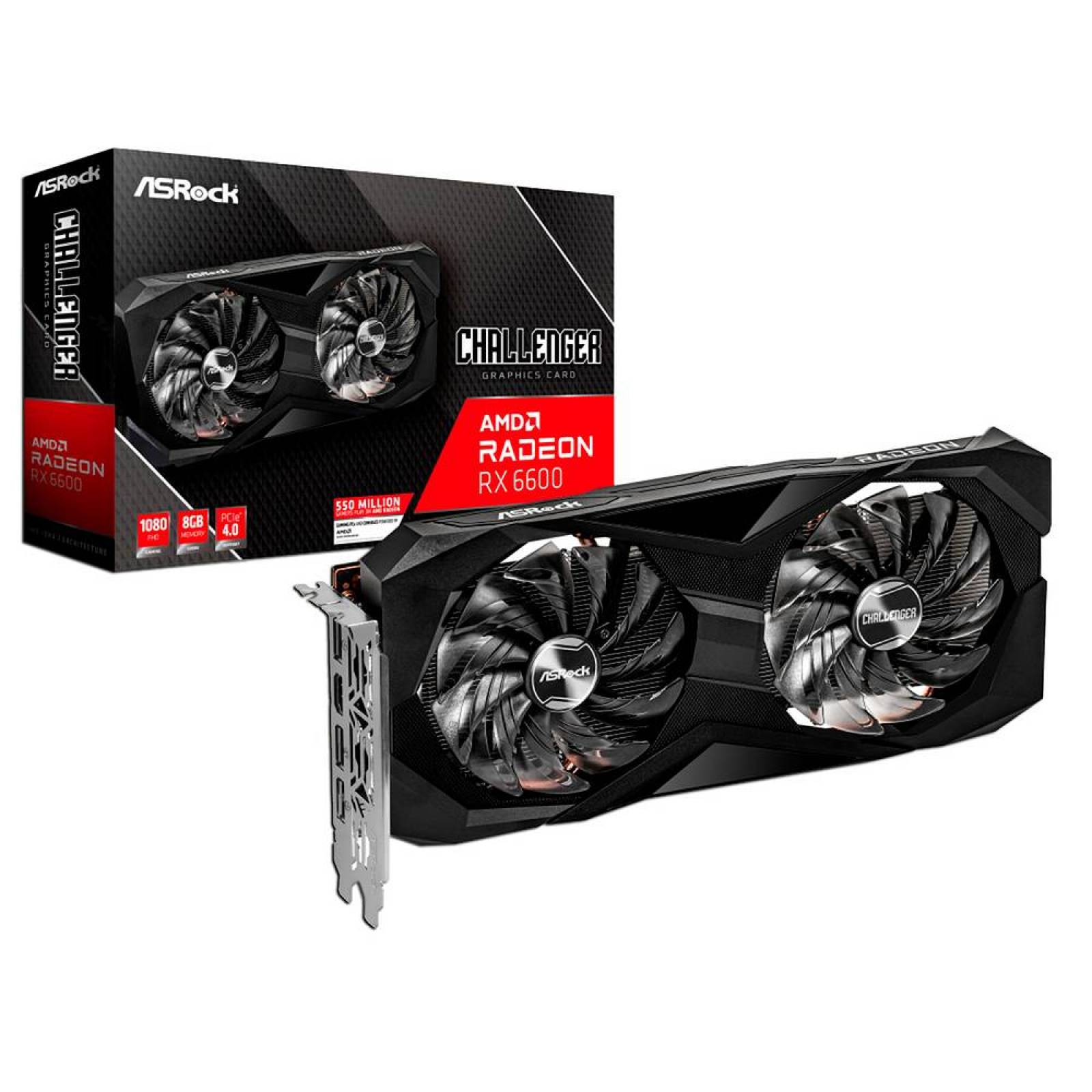 Tarjeta de Video AMD Radeon RX 6600 Asrock Challenger D