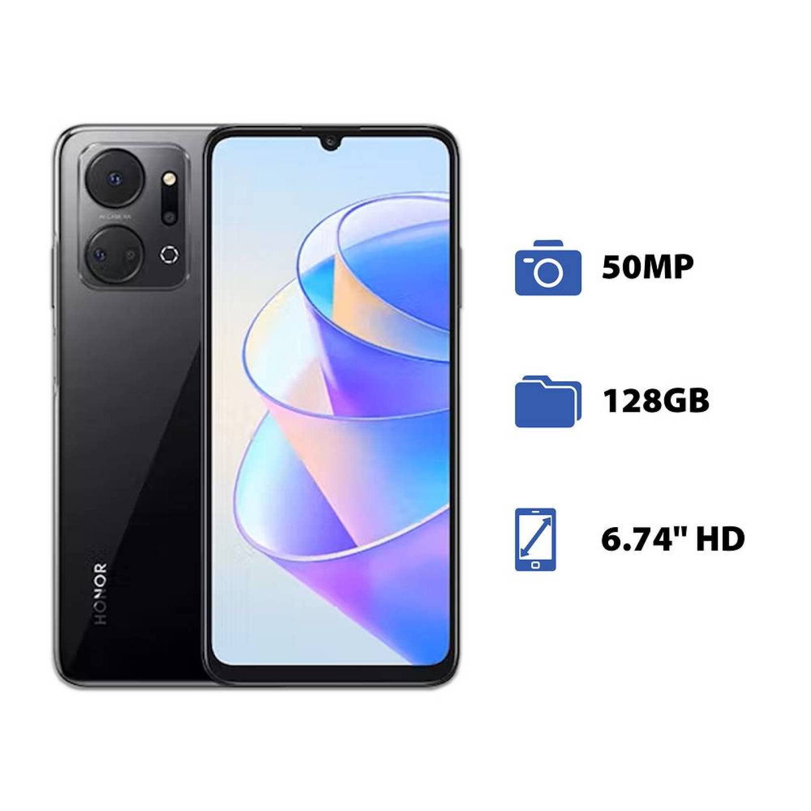 Smartphone HONOR X7a: Procesador MT6765H, Memoria RAM de