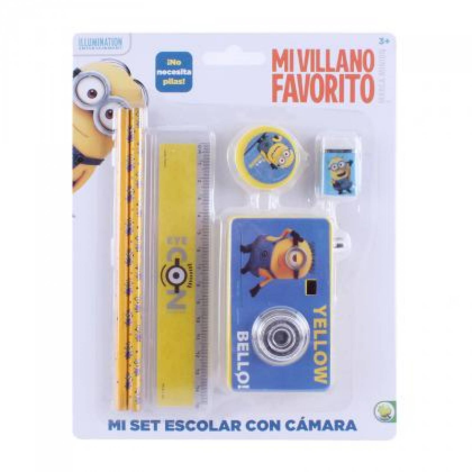 Set Escolar con Camara Minions