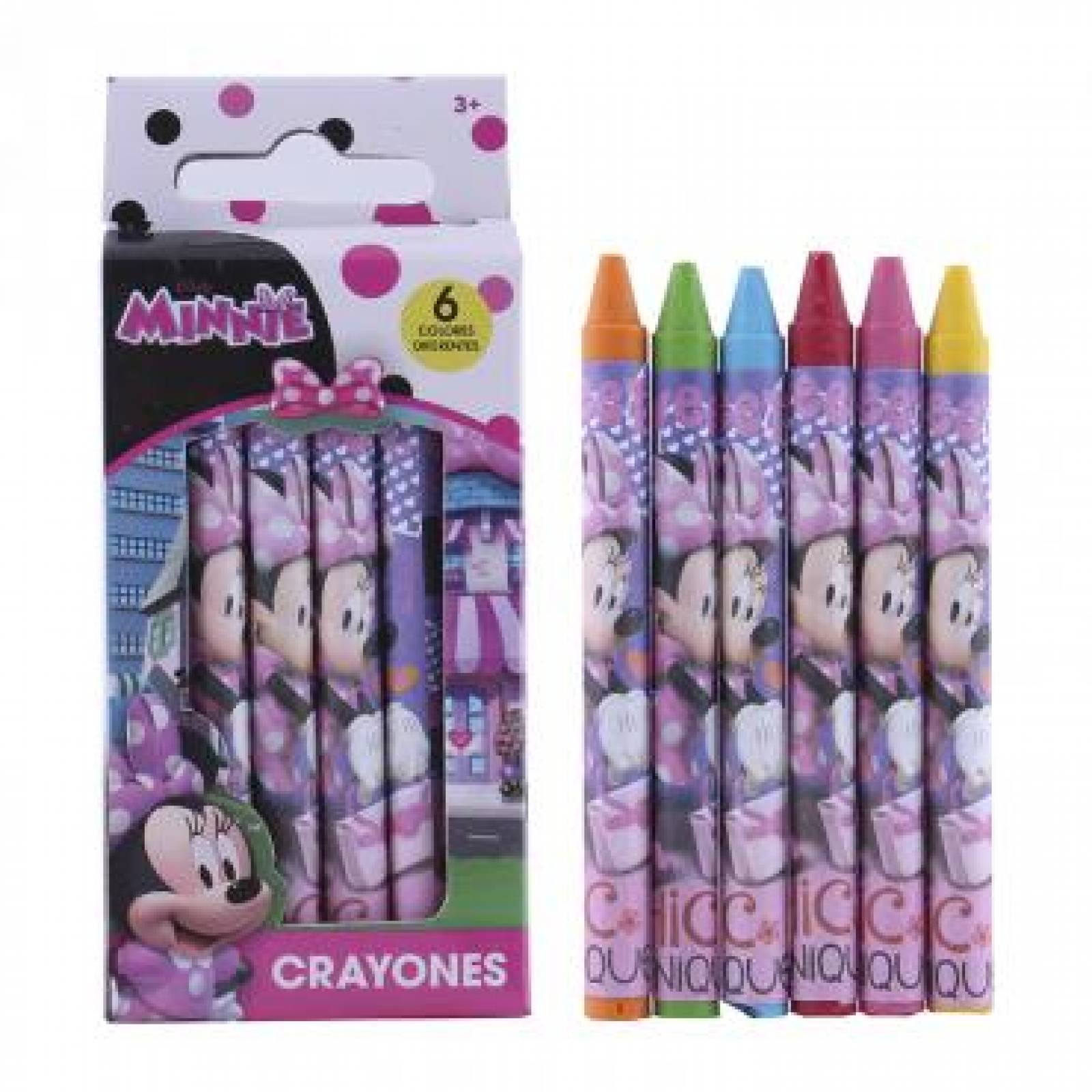 Caja de crayolas 6un Minnie  -Paquete con 12 cajitas