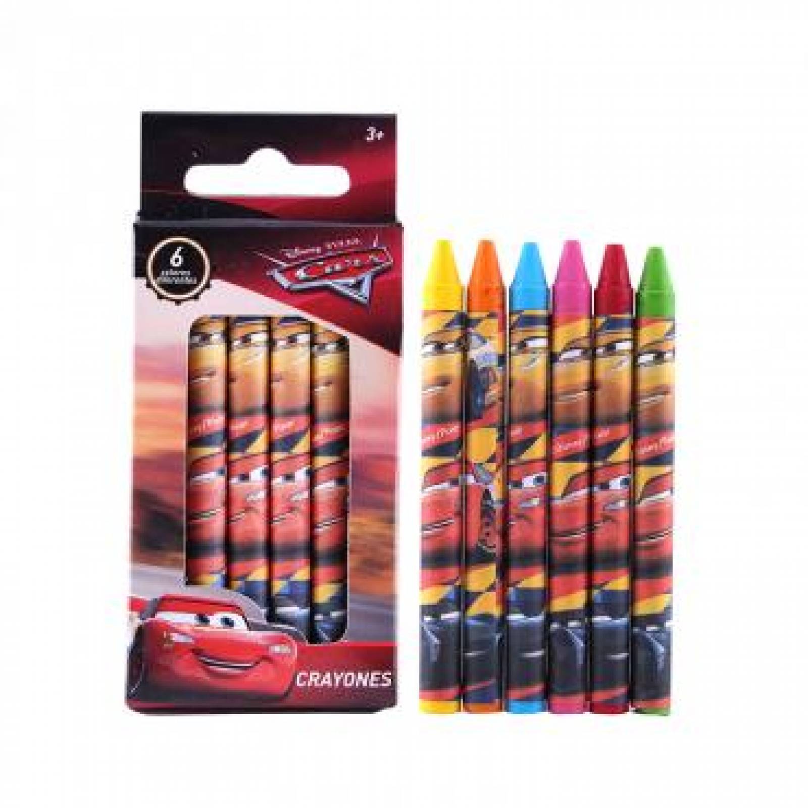 Caja de crayolas 6un  Cars Paquete con 12 cajitas