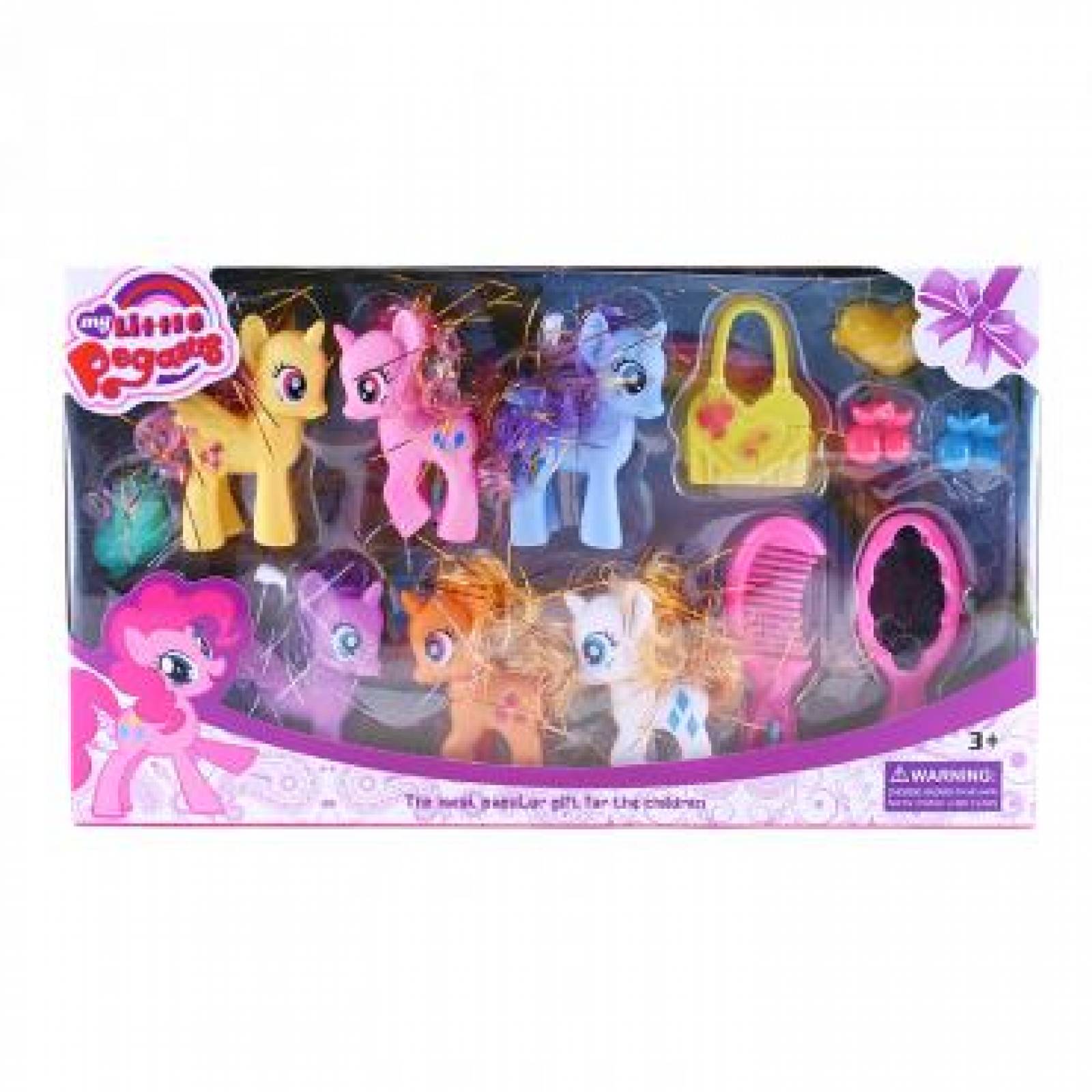 Set de 6 ponys con accesorios