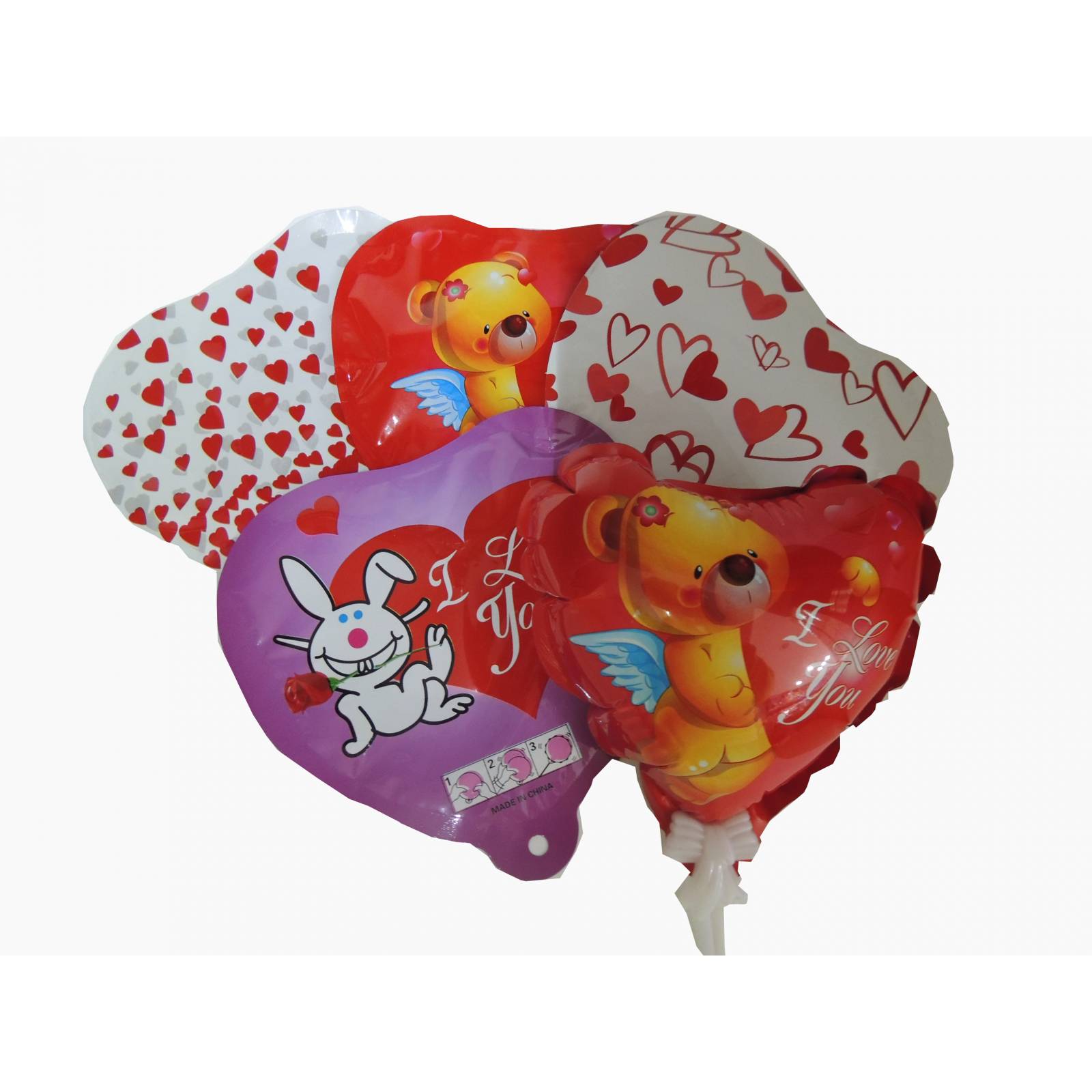 Globo mediano de corazón 12 unidades