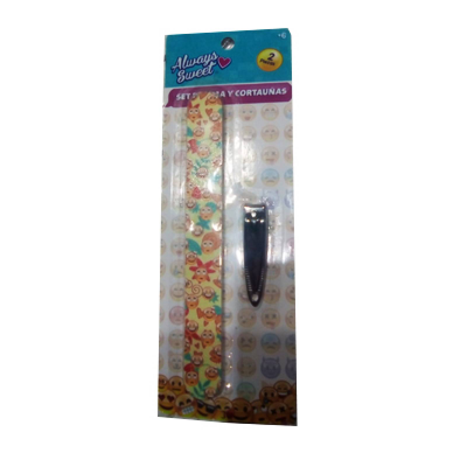 Set lima y cortauñas Emoji