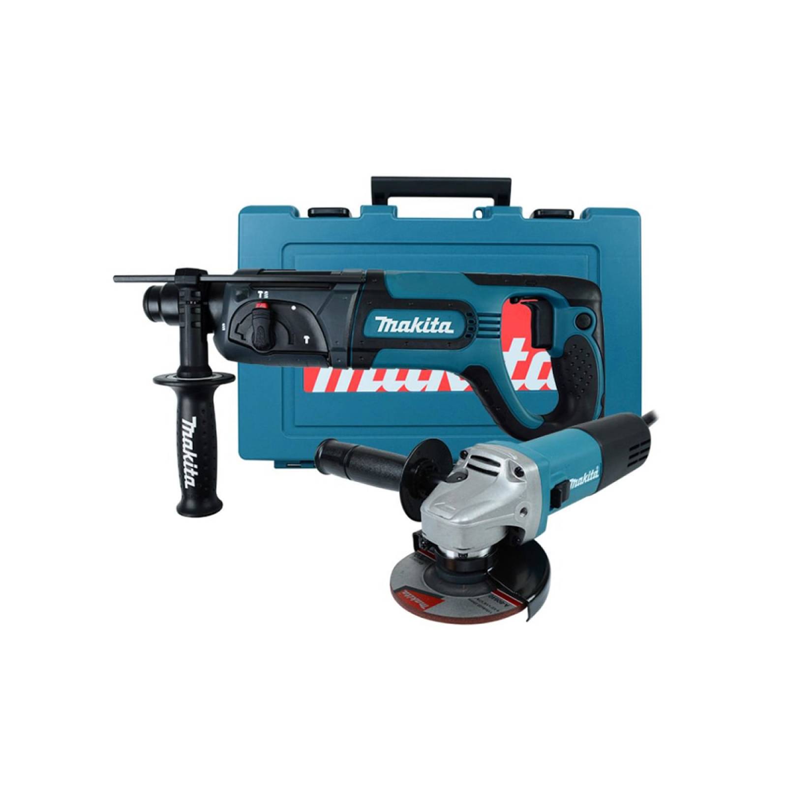 Kit Martillo Rotatorio y Esmeril Angular MAKITA HR2475X4