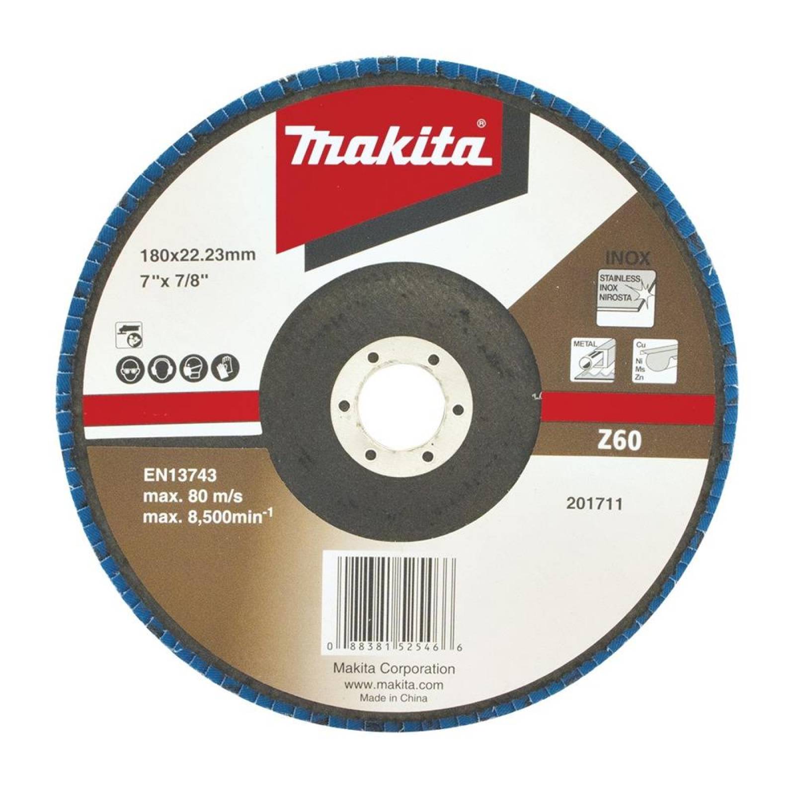 Multidisco abrasivo de zirconia 4   1 2in MAKITA D 53899