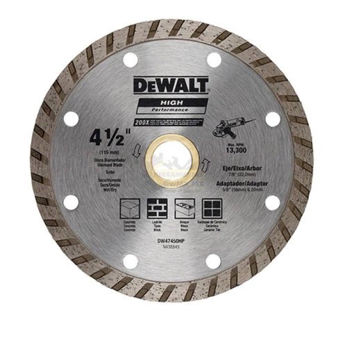 Disco diamantado Turbo 4   1 2in DEWALT DW47450HP