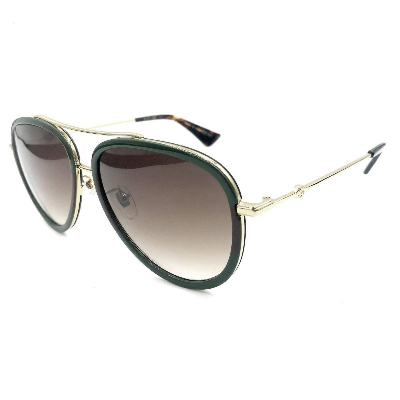 Gucci GG0062S - Gafas de sol aviador para hombre + paquete con kit de  cuidado de gafas de cortesía iWear de diseñador