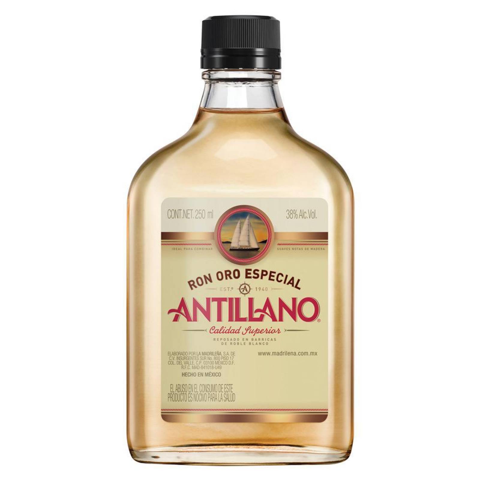 Caja de 24 Ron Antillano Oro 250 ml