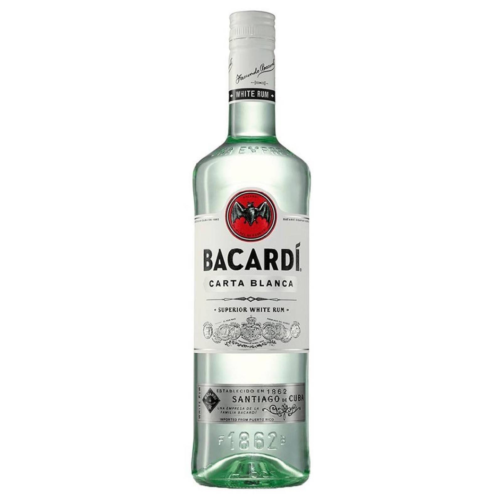 Caja de 12 Ron Bacardi Carta Blanca 980 ml