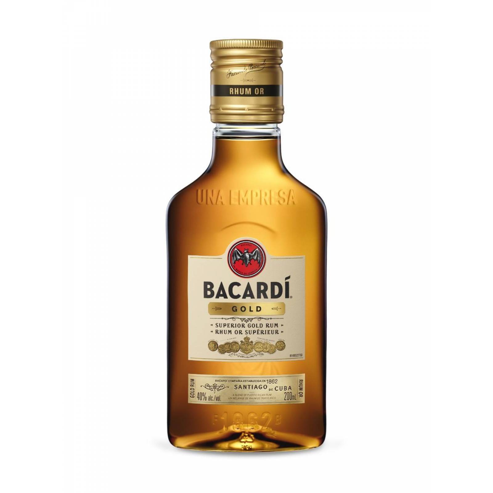 Caja de 24 Ron Bacardi Carta Oro 200 ml 