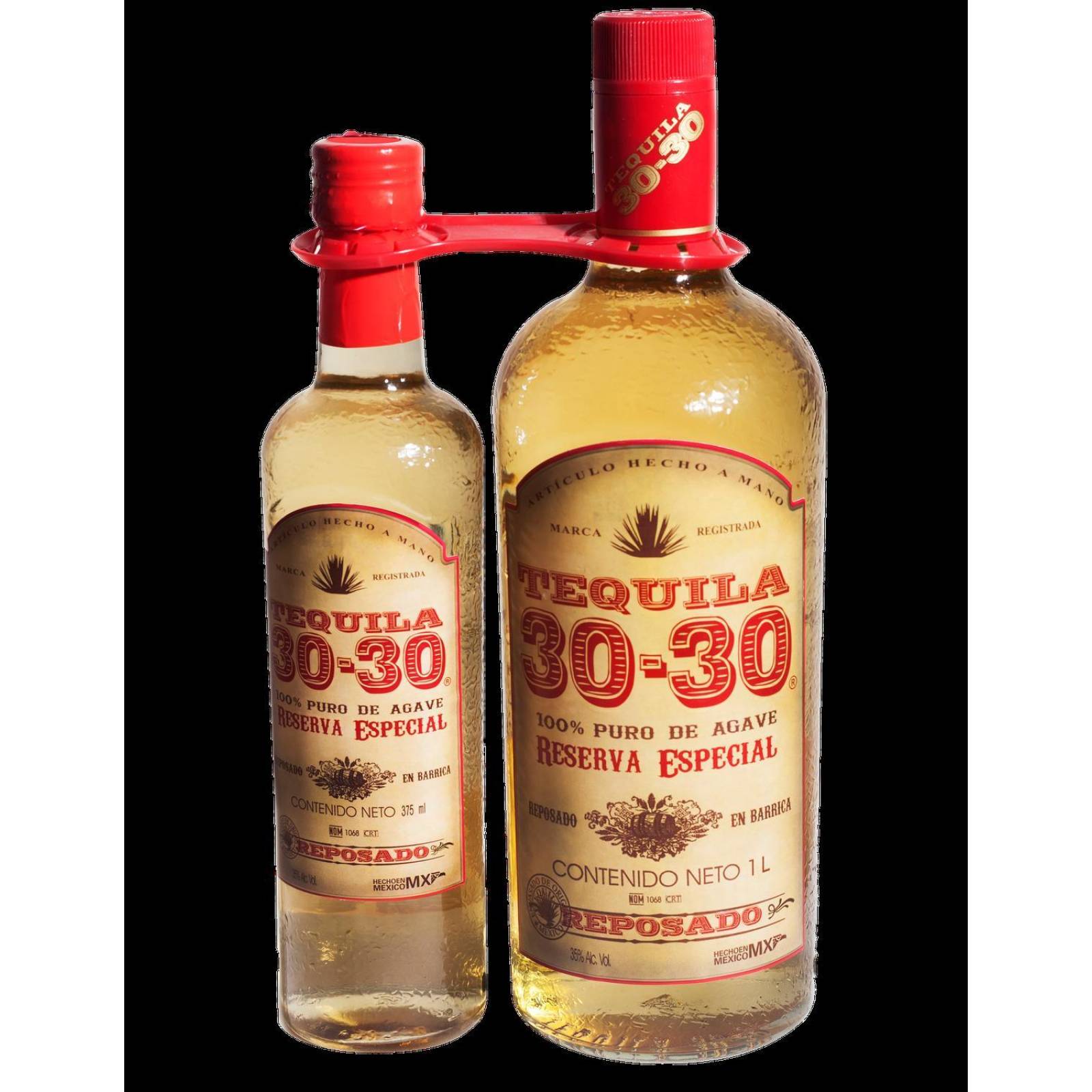 Tequila 30-30 Reposado 375 ml + 1 L 