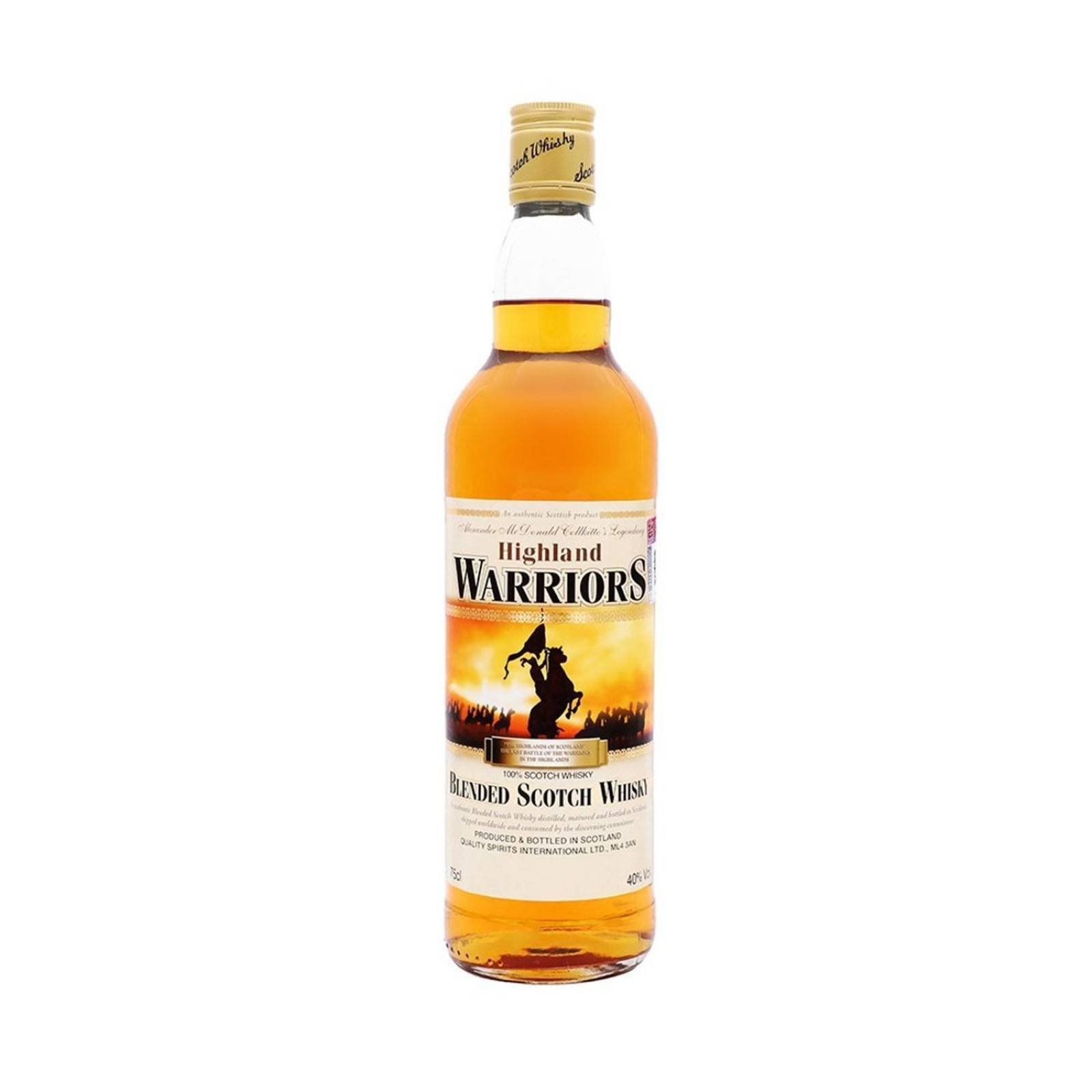 Caja de 12 Whisky Highland Warriors Blend 750 ml 