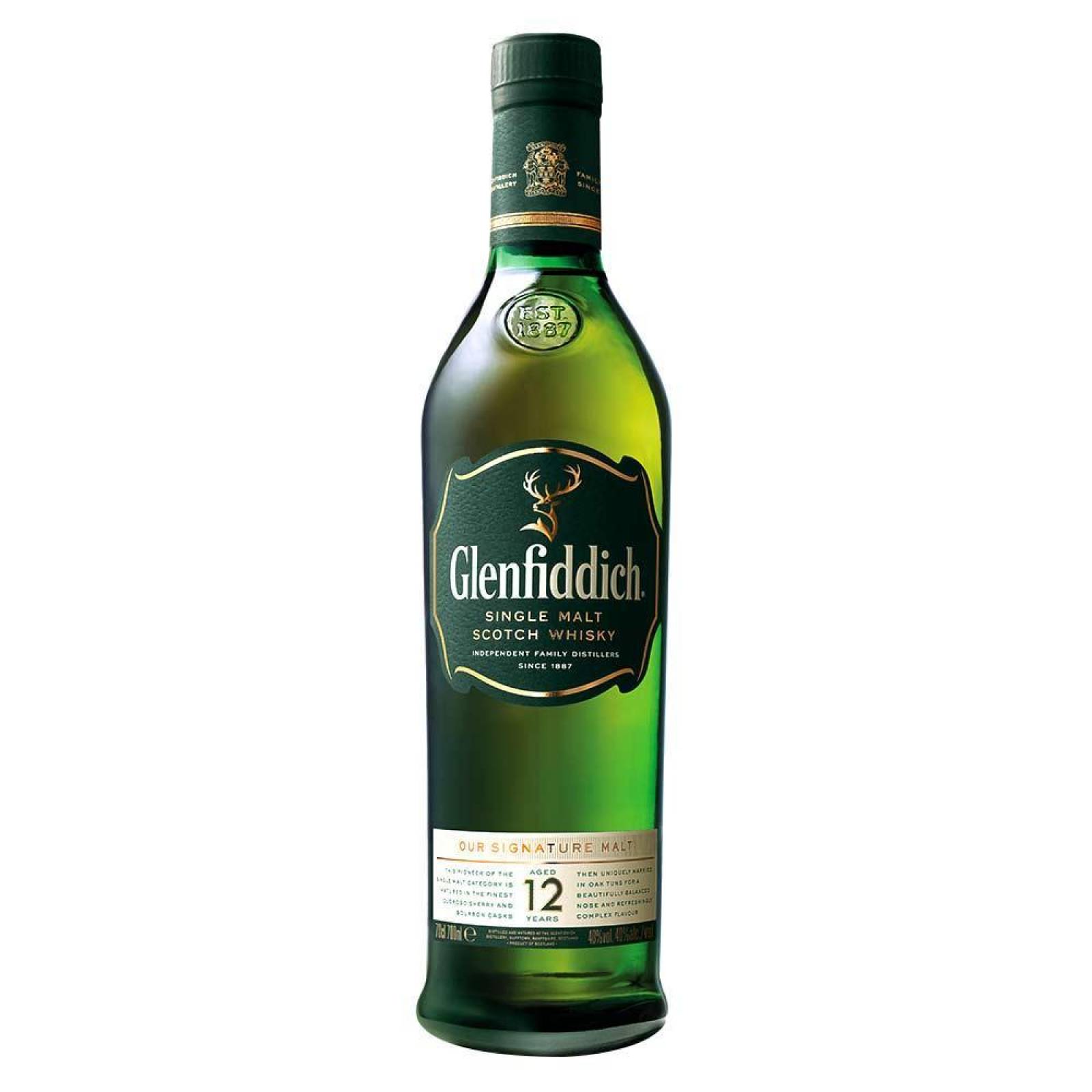 Caja de 12 Whisky Glenfiddich Single Malt 12 Años 750 ml 