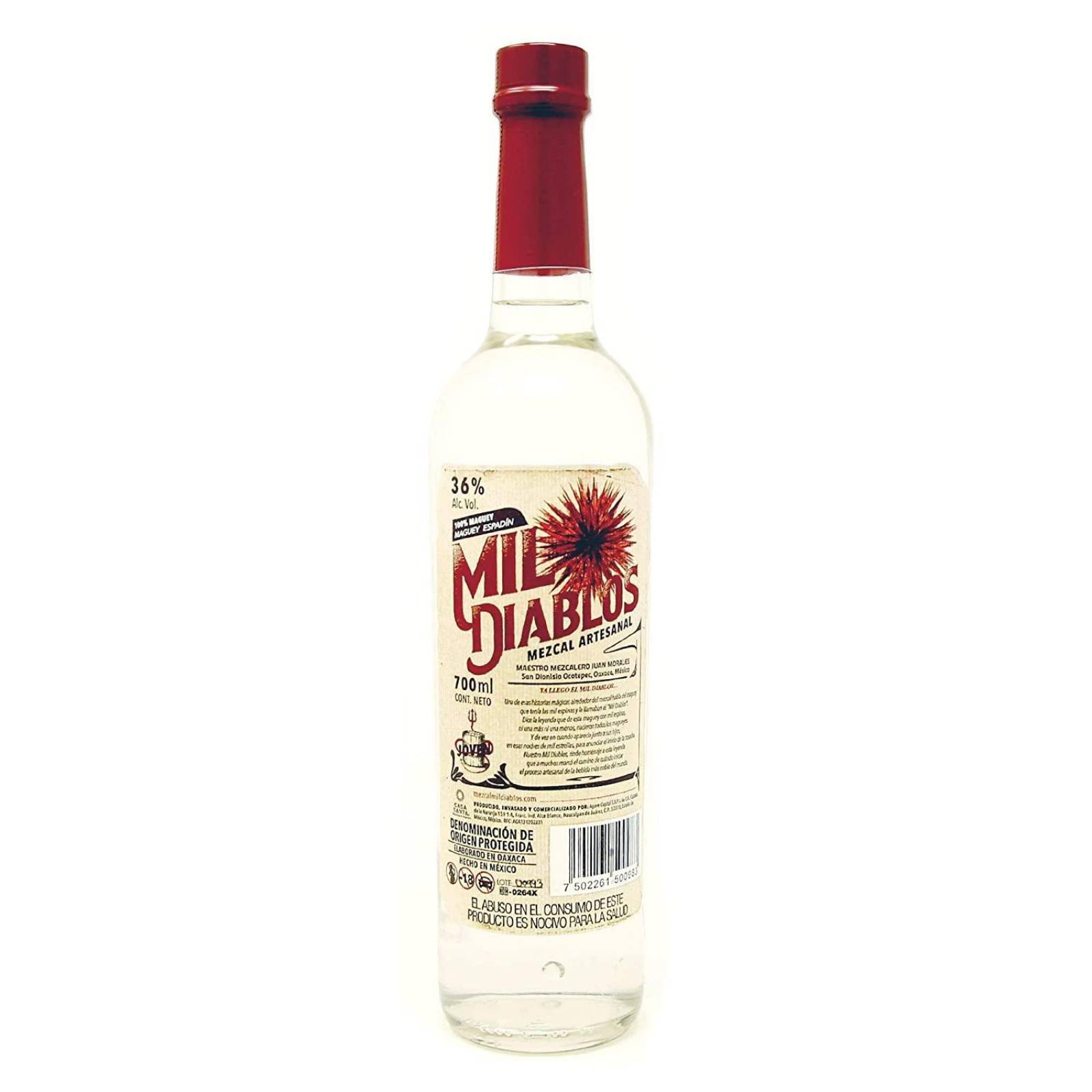 Mezcal Mil Diablos Joven Espadin 700 ml 