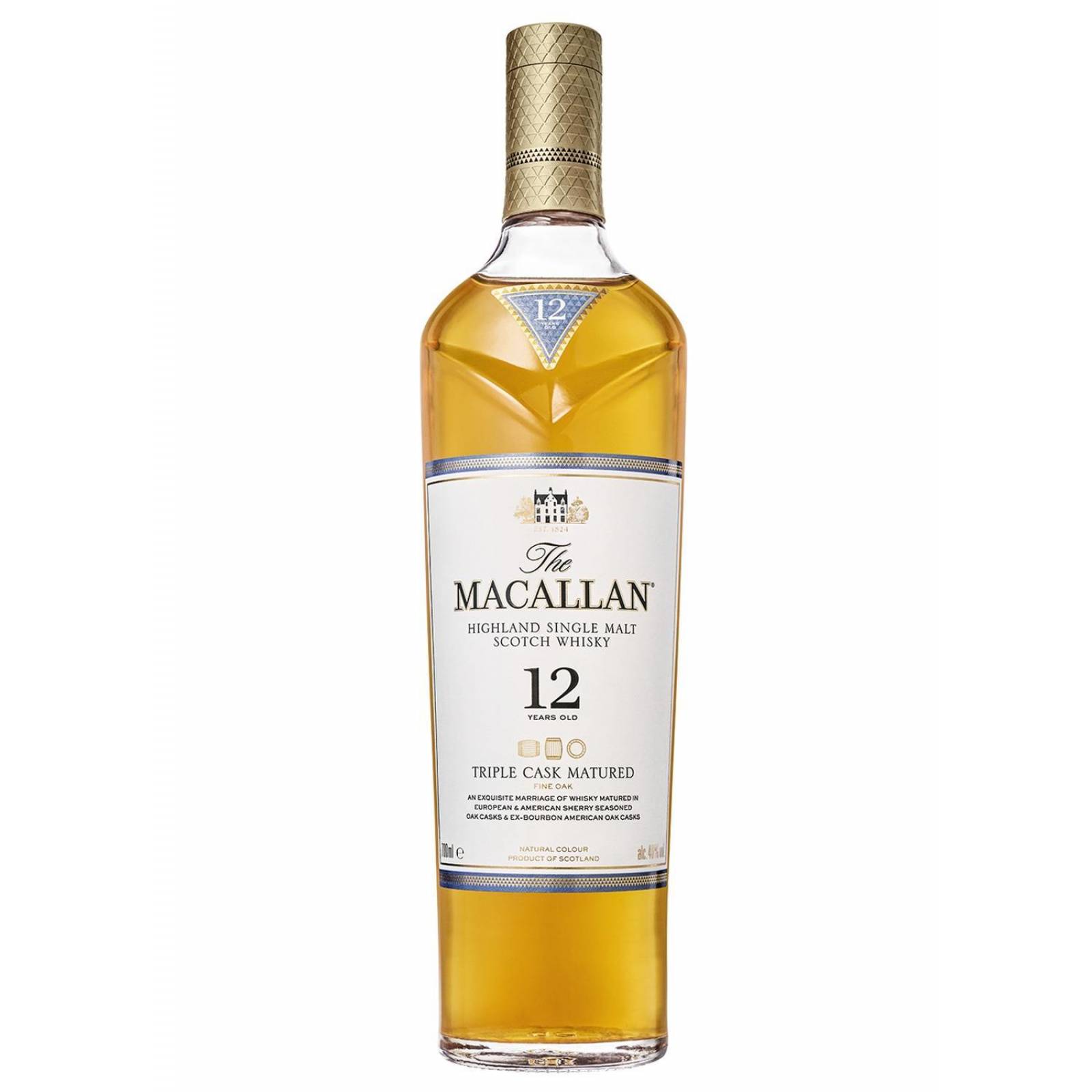 Caja de 12 Whisky The Macallan Single Malt 12 Años Triple Cask 700 ml 