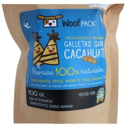 Galletas Para Perro WoofPack 100% Naturales Sabor Cacahuate 