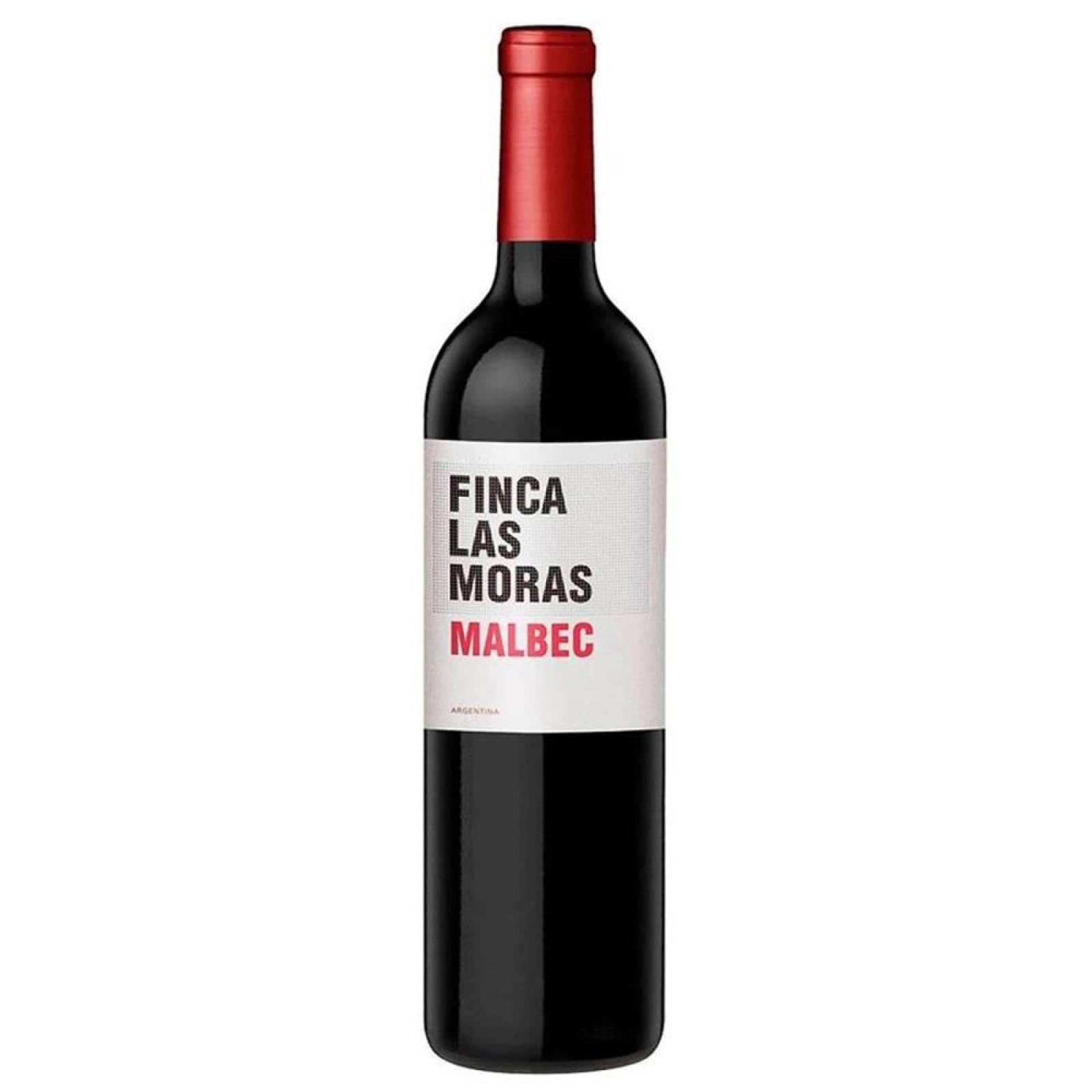 Caja de 12 Vino Tinto Finca Las Moras Malbec 750 ml 