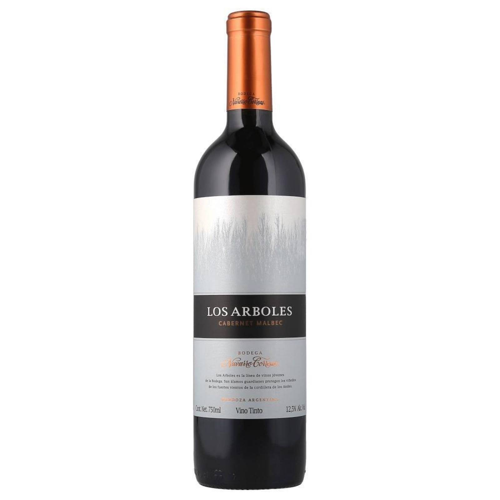 Caja de 6 Vino Tinto Los Arboles Cabernet Sauvignon Malbec 750 ml 