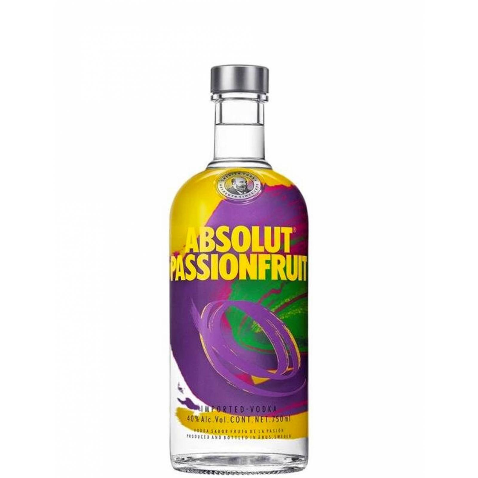 Caja De 12 Vodka Absolut Passion Fruit 750 Ml