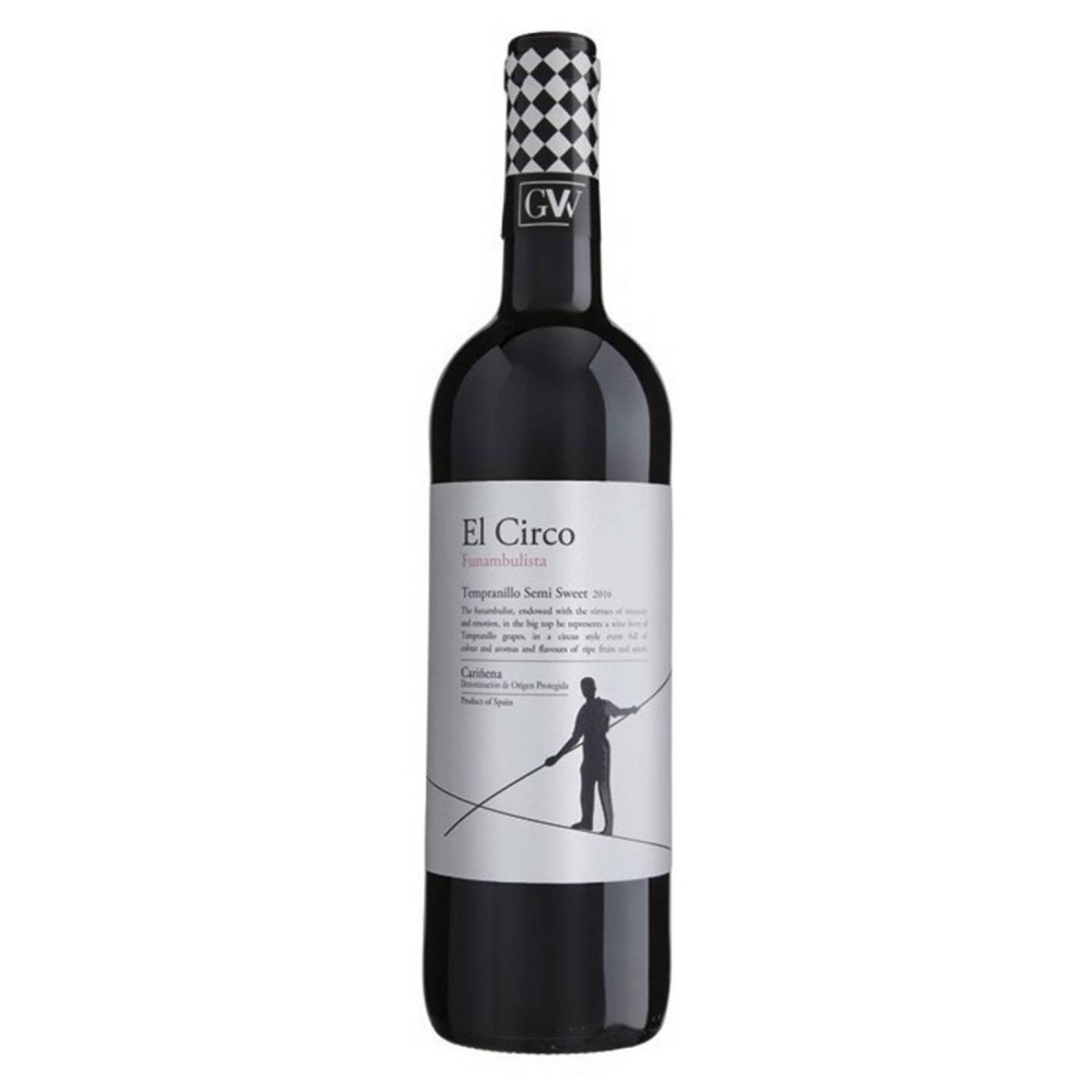Pack de 6 Vino Tinto El Circo Funambulista Semi Sweet 750 ml 