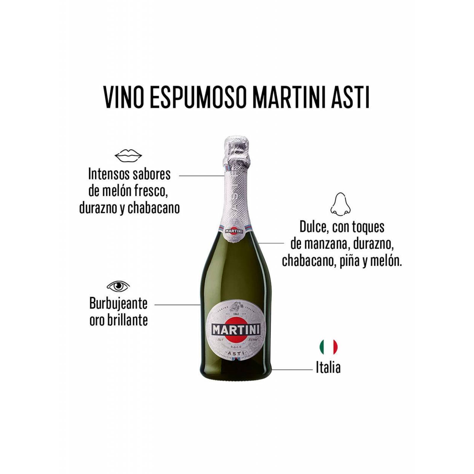 Pack de 2 Vino Espumoso Martini Asti Moscato 750 ml 