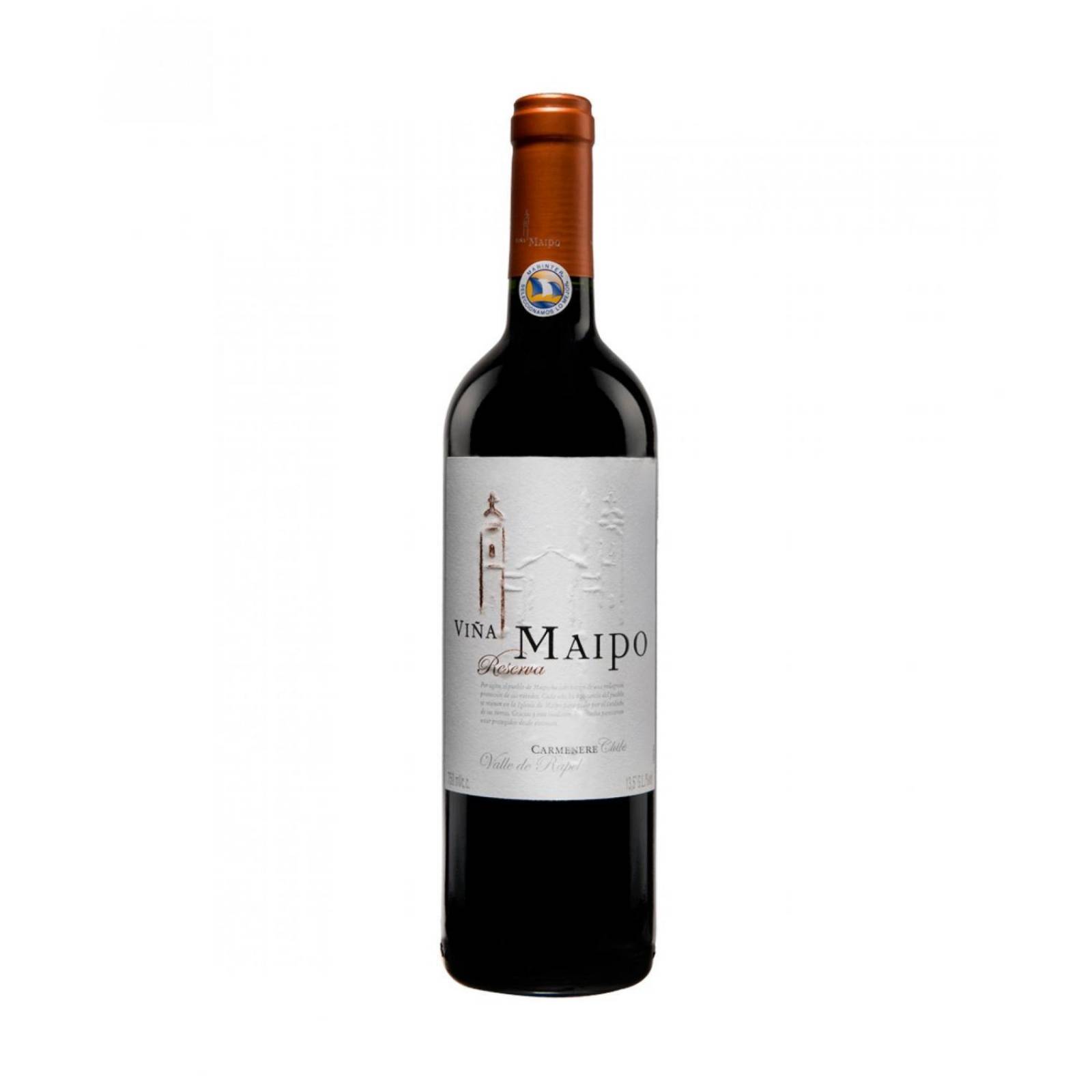 Pack de 6 Vino Tinto Viña Maipo Reserva Carmenere 750 ml 