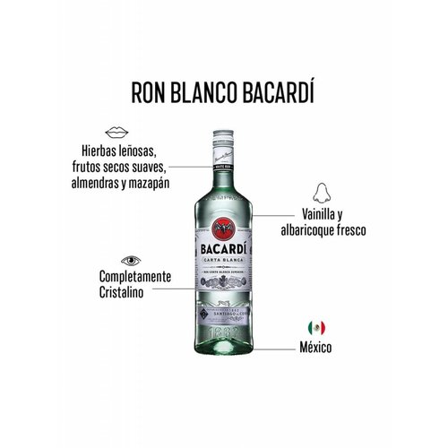 Pack de 6 Ron Bacardi Carta Blanca 750 ml 