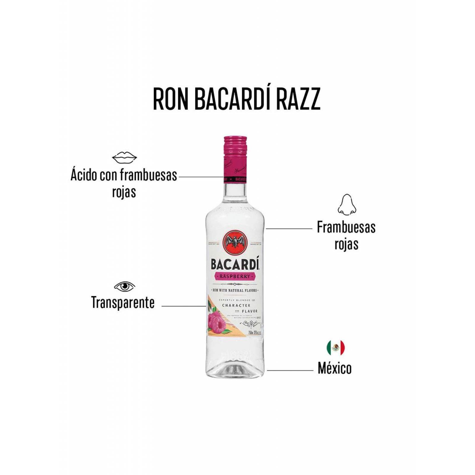 Pack de 4 Ron Bacardi Razz 750 ml 