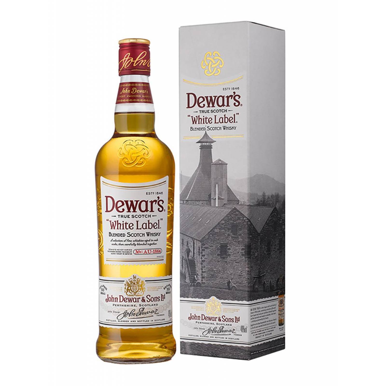 Pack de 4 Whisky Dewars Blend White Label 750 ml 